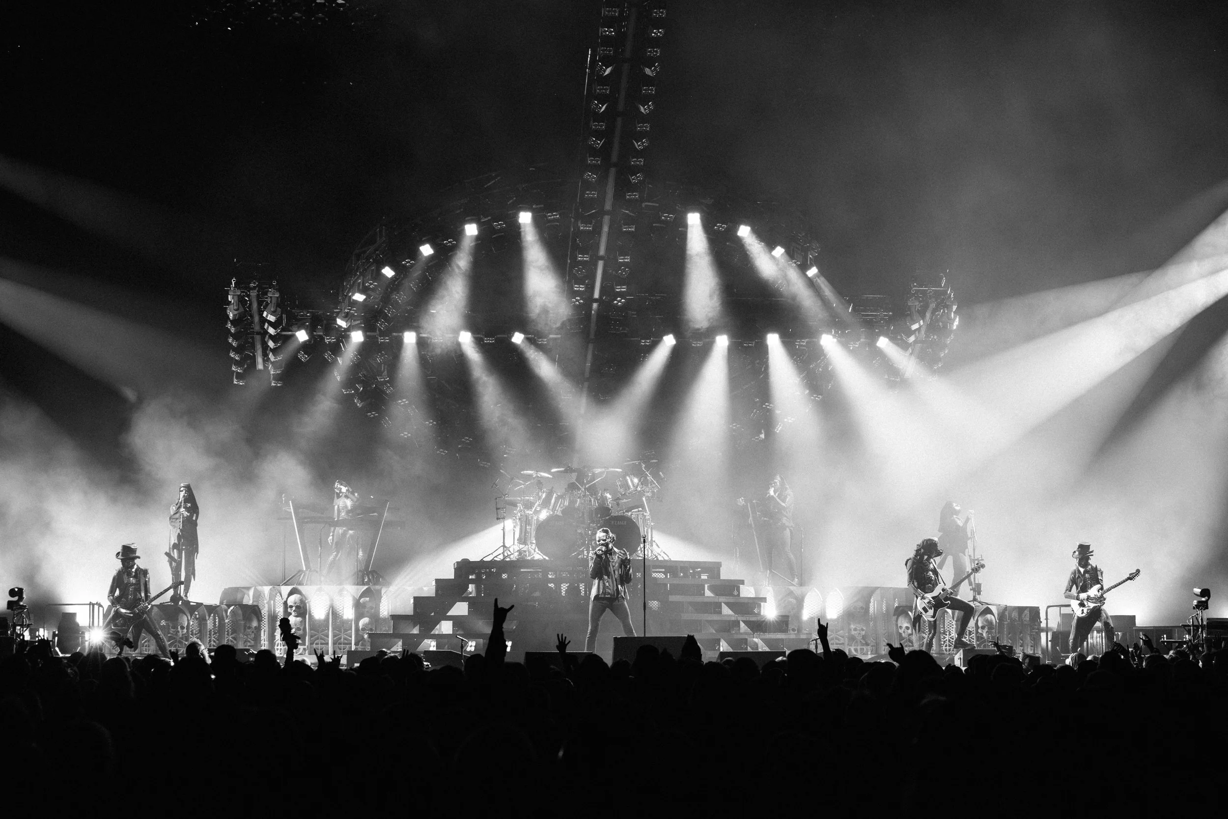 Golden one arena concert series live show black and white front of house