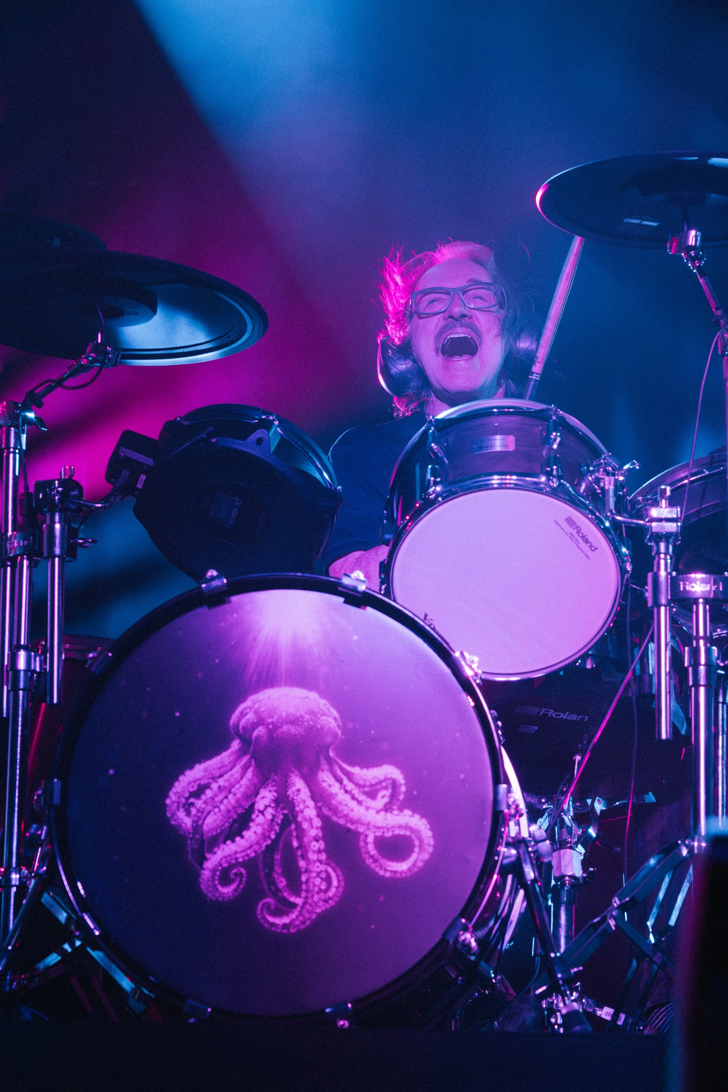Drummer for Garbage, Butch Vig, during the Happy Endings tour at the Silver Legacy in Reno Nevada 10/26/2026— by Sacramento Concert Photographer Nicole Sepulveda