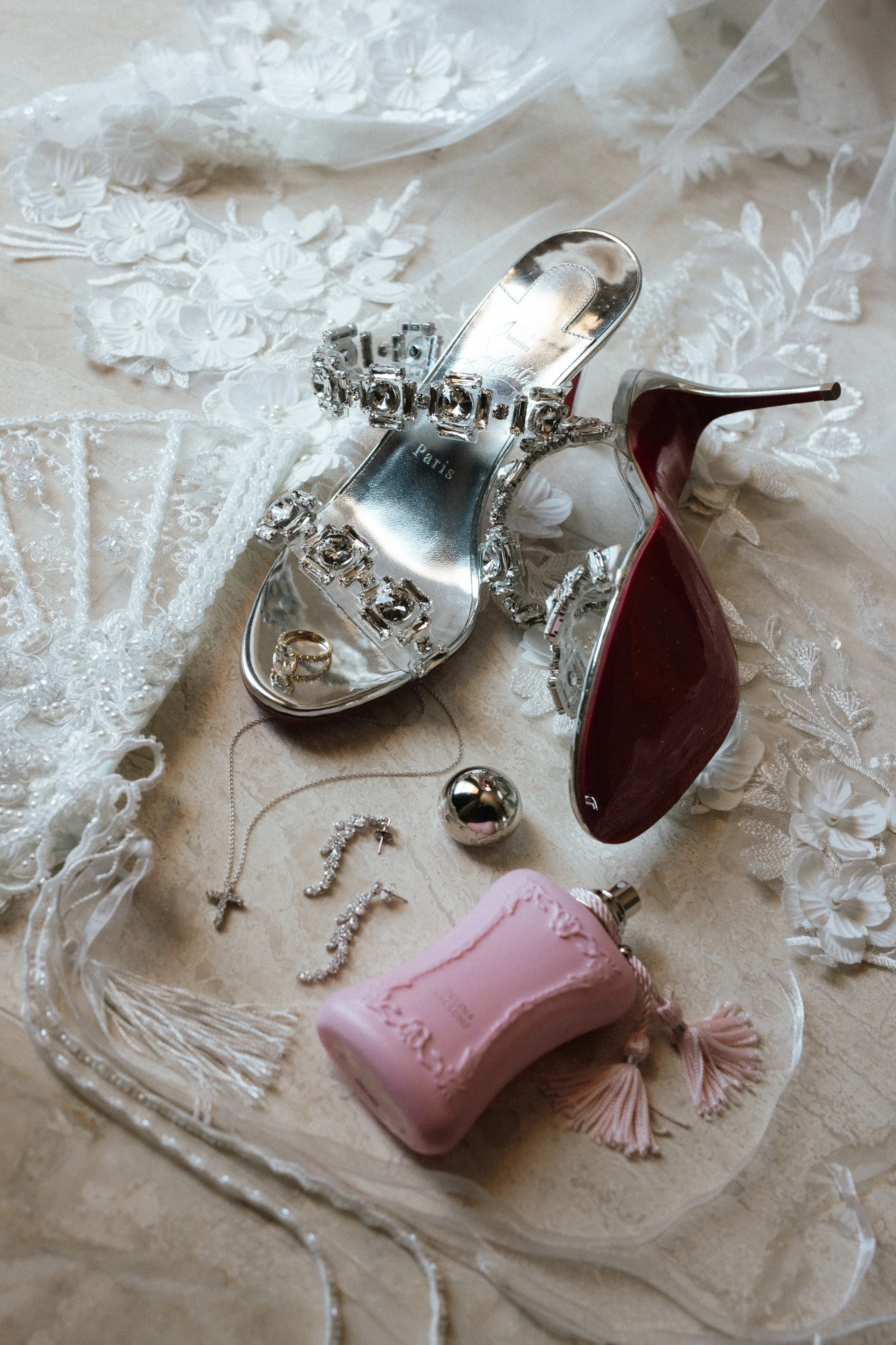 flatlay bride bridal details