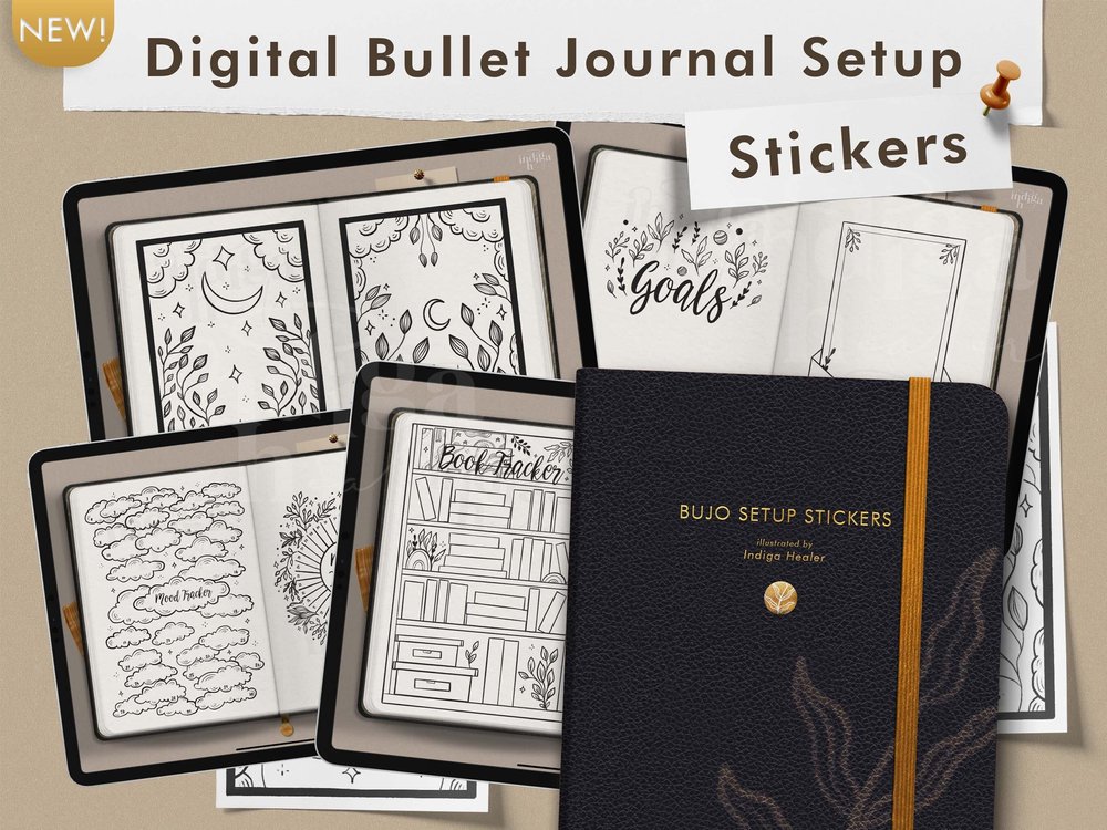 Digital Bullet Journal Setup Stickers — Indiga Healer - Digital Stationery  for creative souls