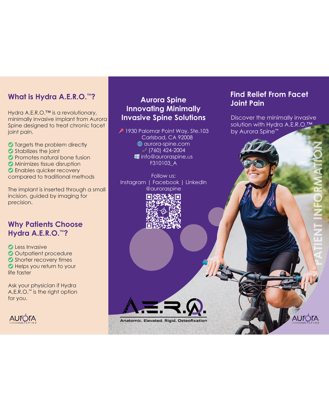 HYDRA A.E.R.O.™ Patient Trifold