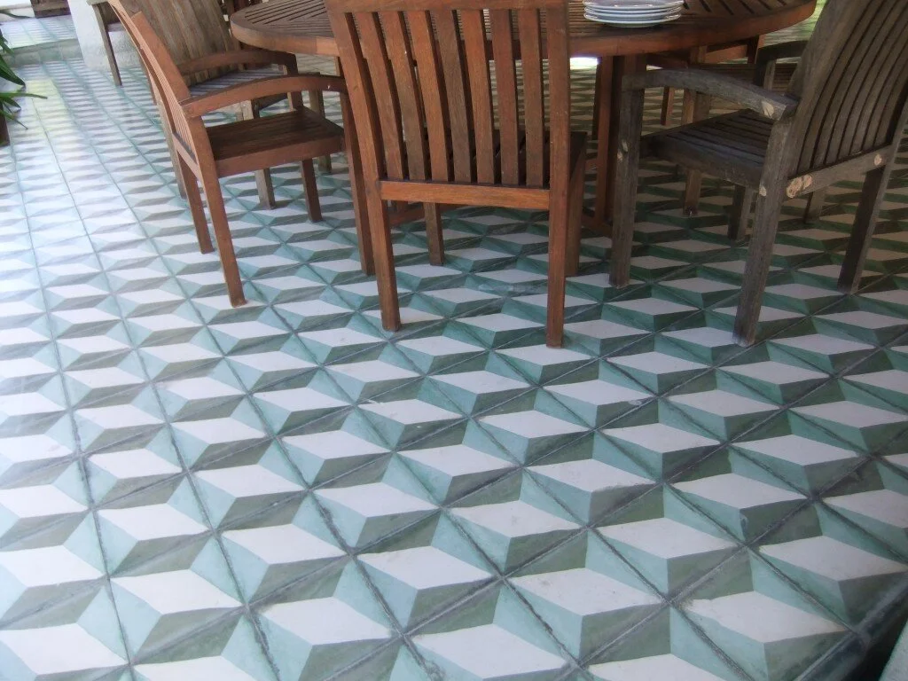 Get the look of cement tile in easy-care porcelain