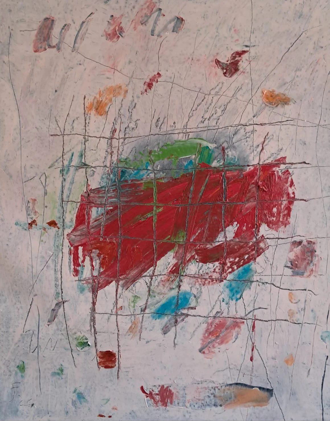 CUADRICULA 4 
óleo/tela 65x54 cm 
2026