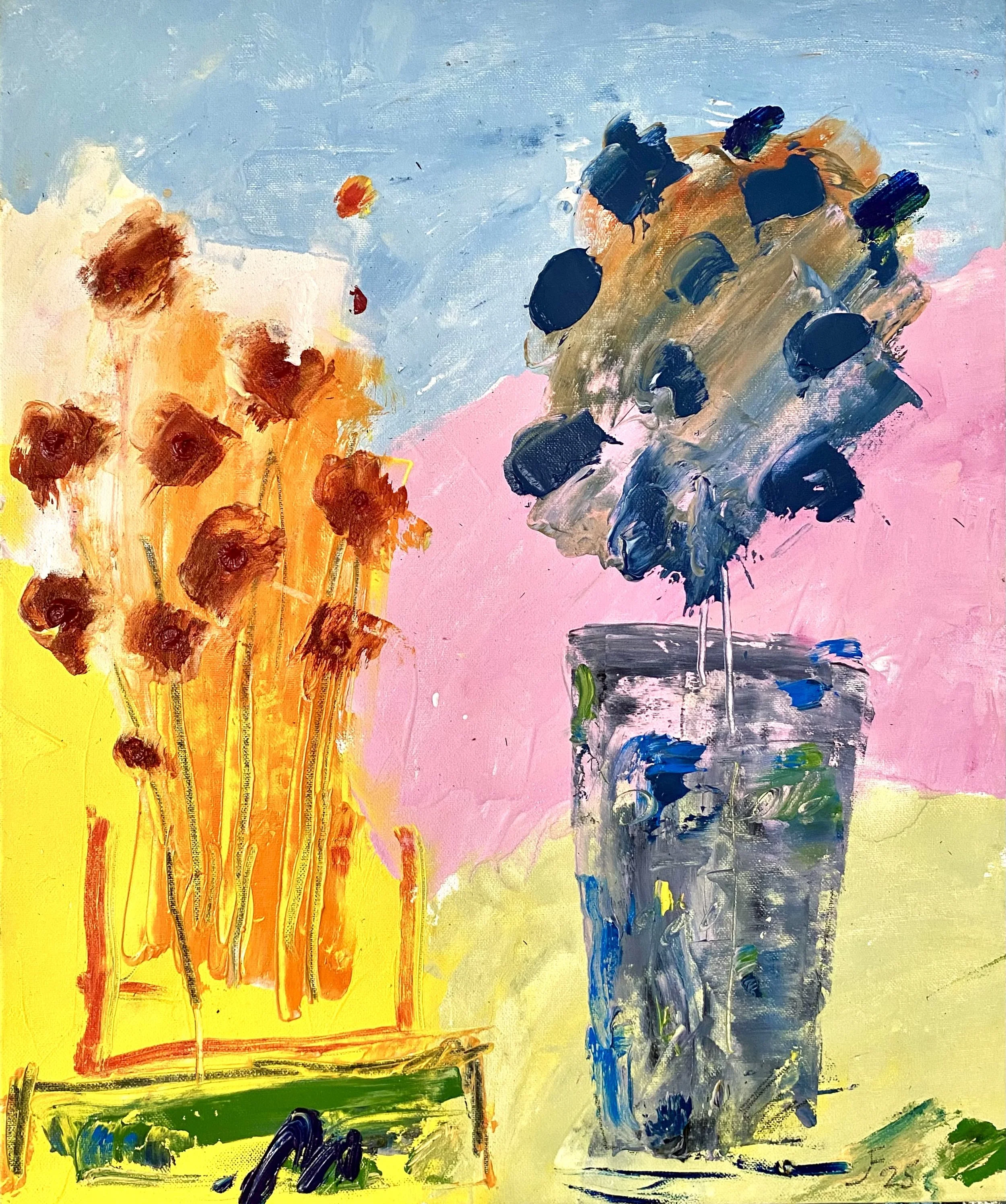 MACETA CON FLORES 7 
óleo/tela 46x38 cm 
2025