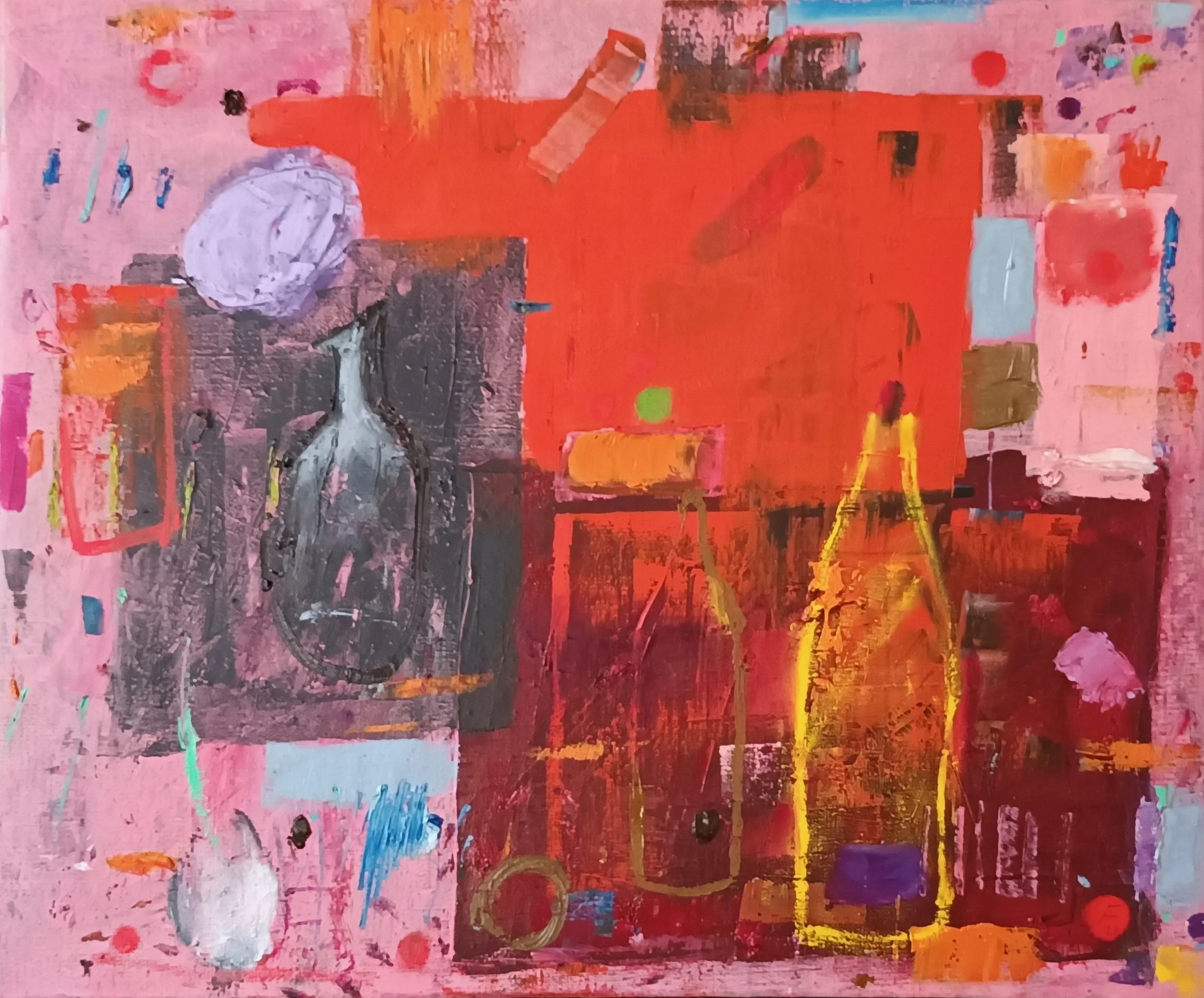 "REFRESCOS DE NARANJA" 
óleo/lino 54x65 cm 
2023 no disponible