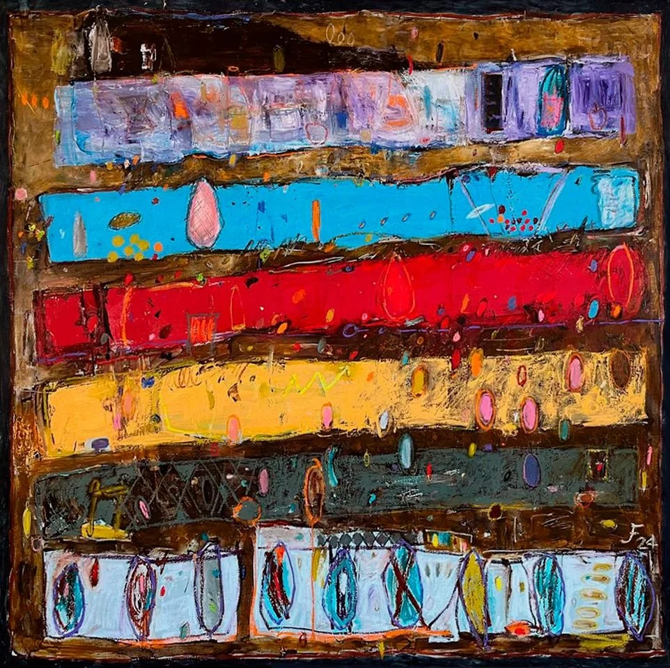 BECOME CUPBOARD 
óleo/lino 195X195 cm 
2024
NO DISPONIBLE