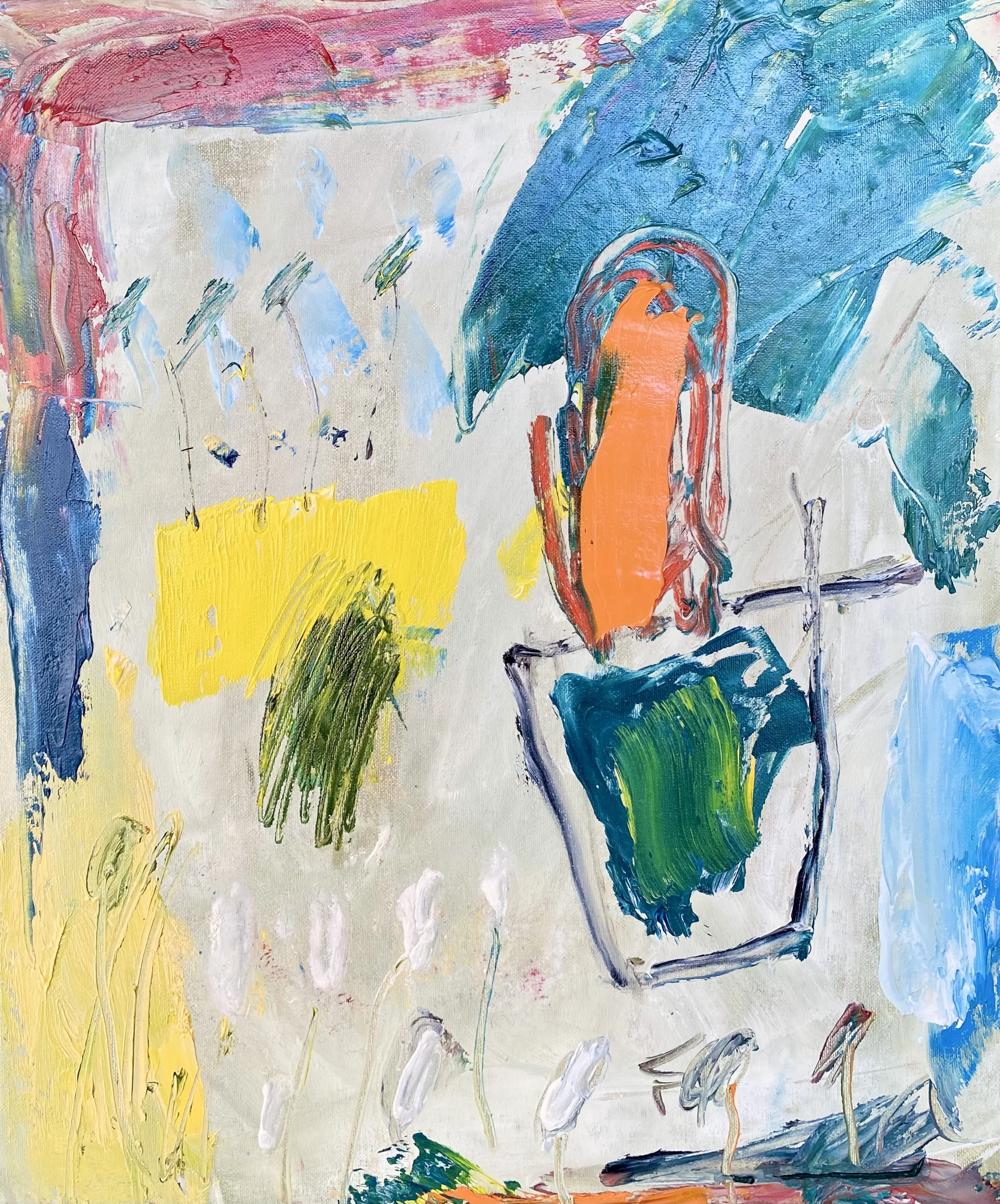 MACETA CON FLORES 5 
óleo/tela 46x38 cm 
2025