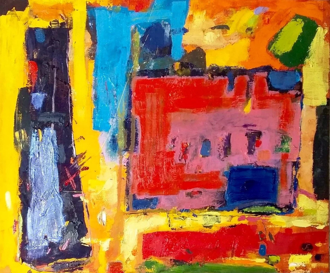 "CONSTRUCCIONES" 
óleo/lino 46x55 cm
2020 no disponible