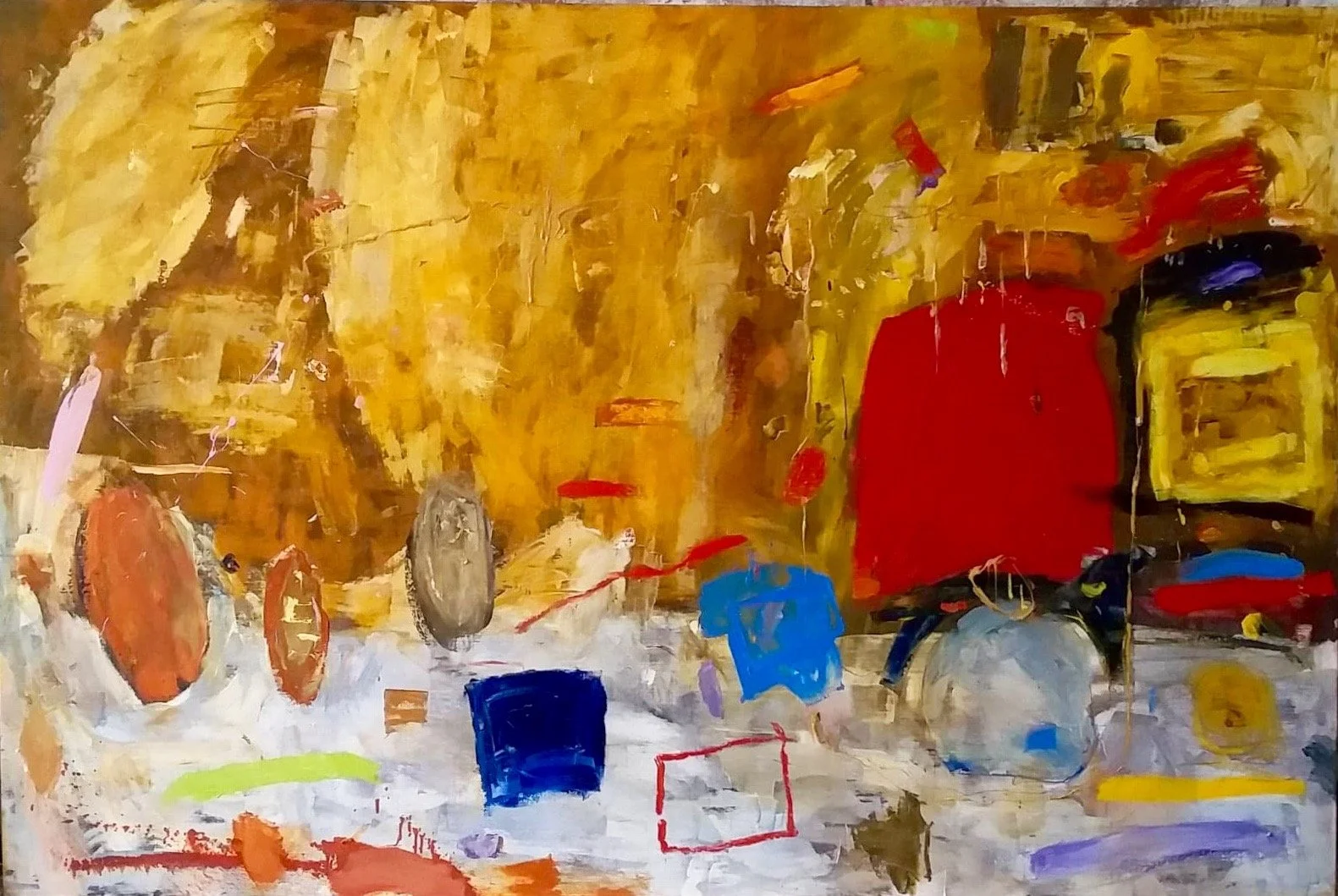 UN RECUERDO PRESENTE 
óleo/lino 130x195 cm
2020
no disponible