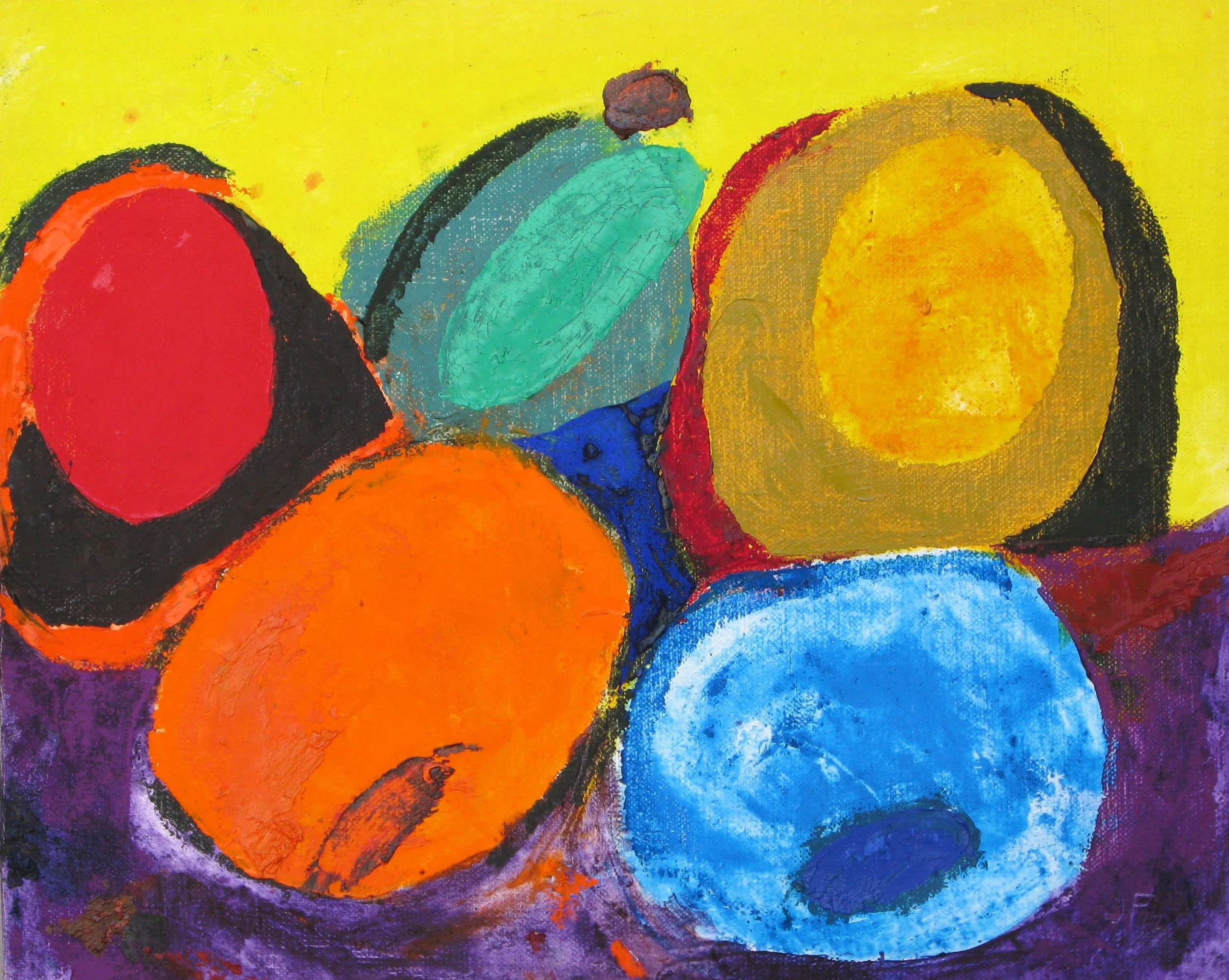 "LE CHANT DES FRUITS" 
óleo/lino 33X41 cm 
2014 no disponible