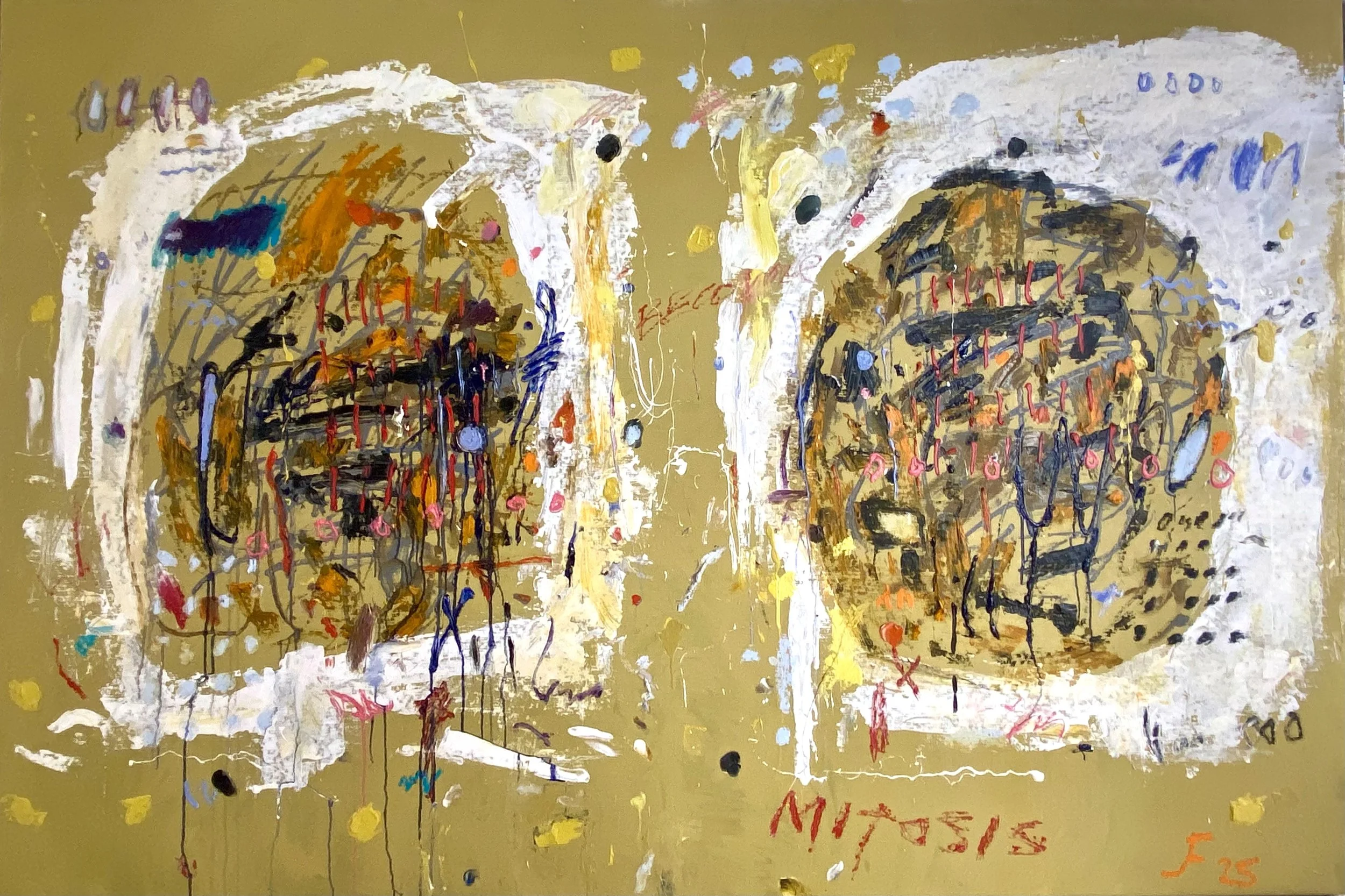 BECOME MITOSIS 
óleo/lino 130x195 cm 
2025 
no disponible