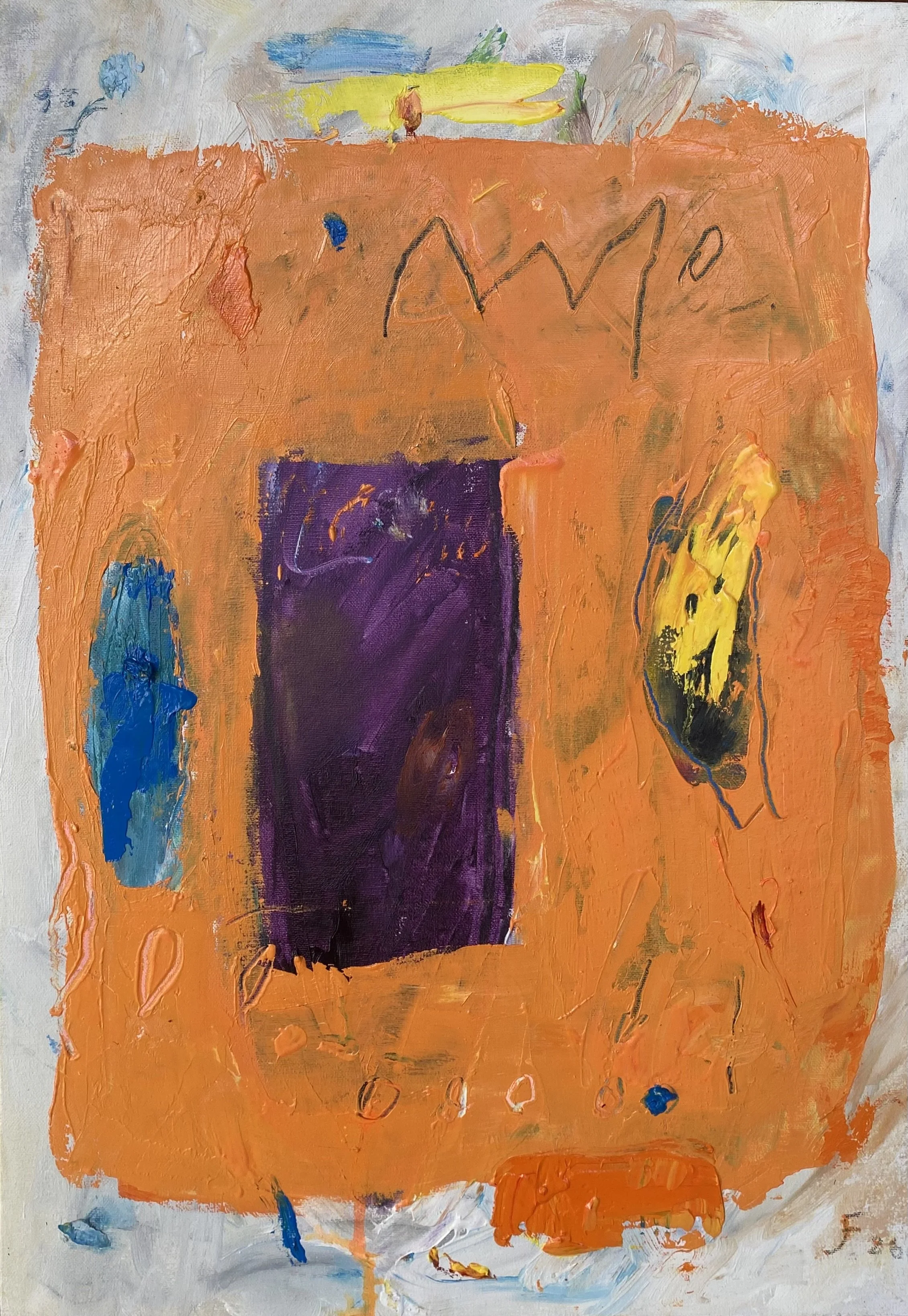 PISO NARANJA 
óleo/tela 58x38 cm 
2026