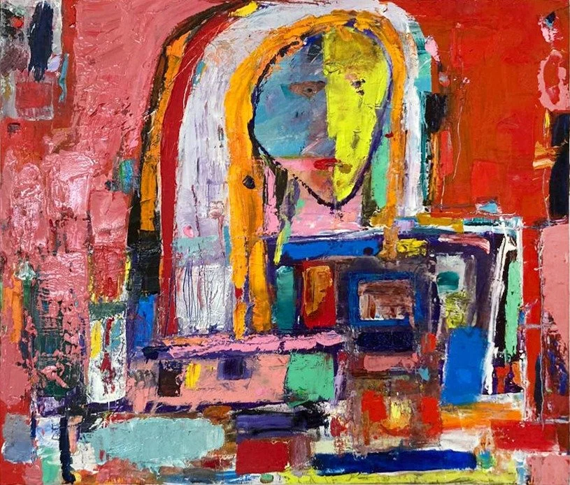 "COSTURERA" 
óleo/lino 54x65 cm 
2023 no disponible