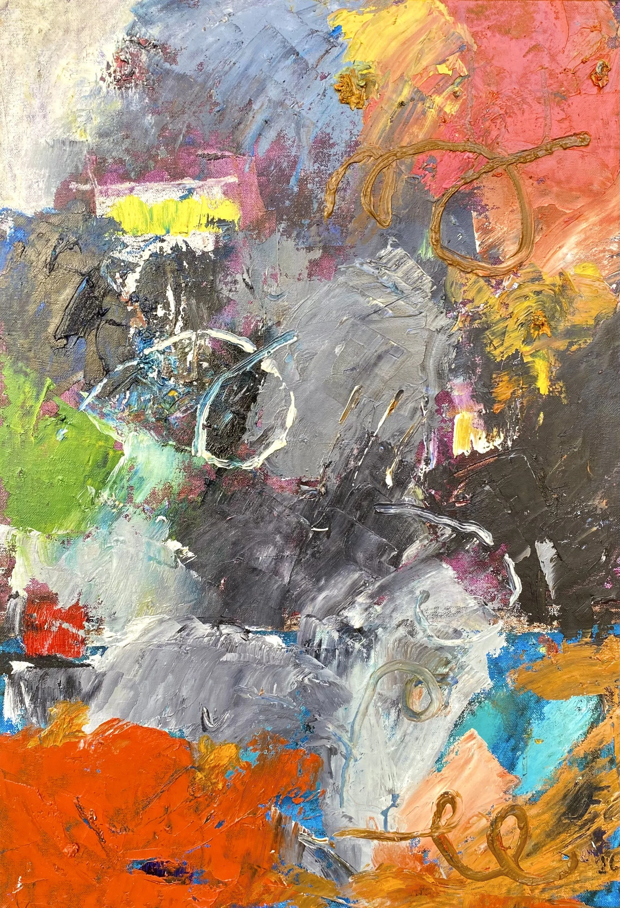 TORMENTA 
óleo/tela 58x38 cm 
2026