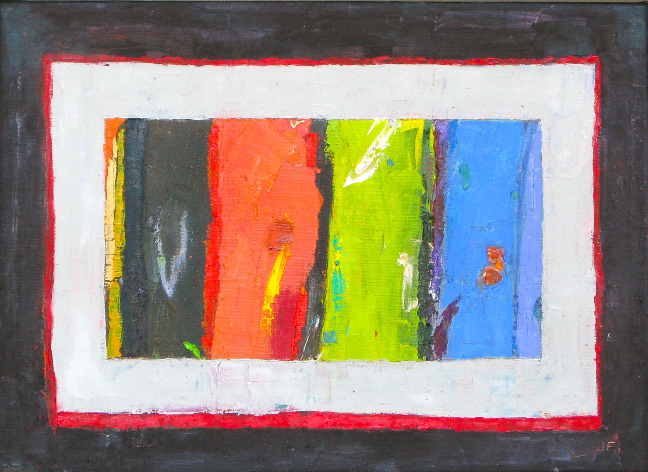 "CORAZÓN DE OROZUZ, NARANJA, LIMÓN Y MORA AZUL" 
óleo/lino 33X46 cm 
2014 no disponible