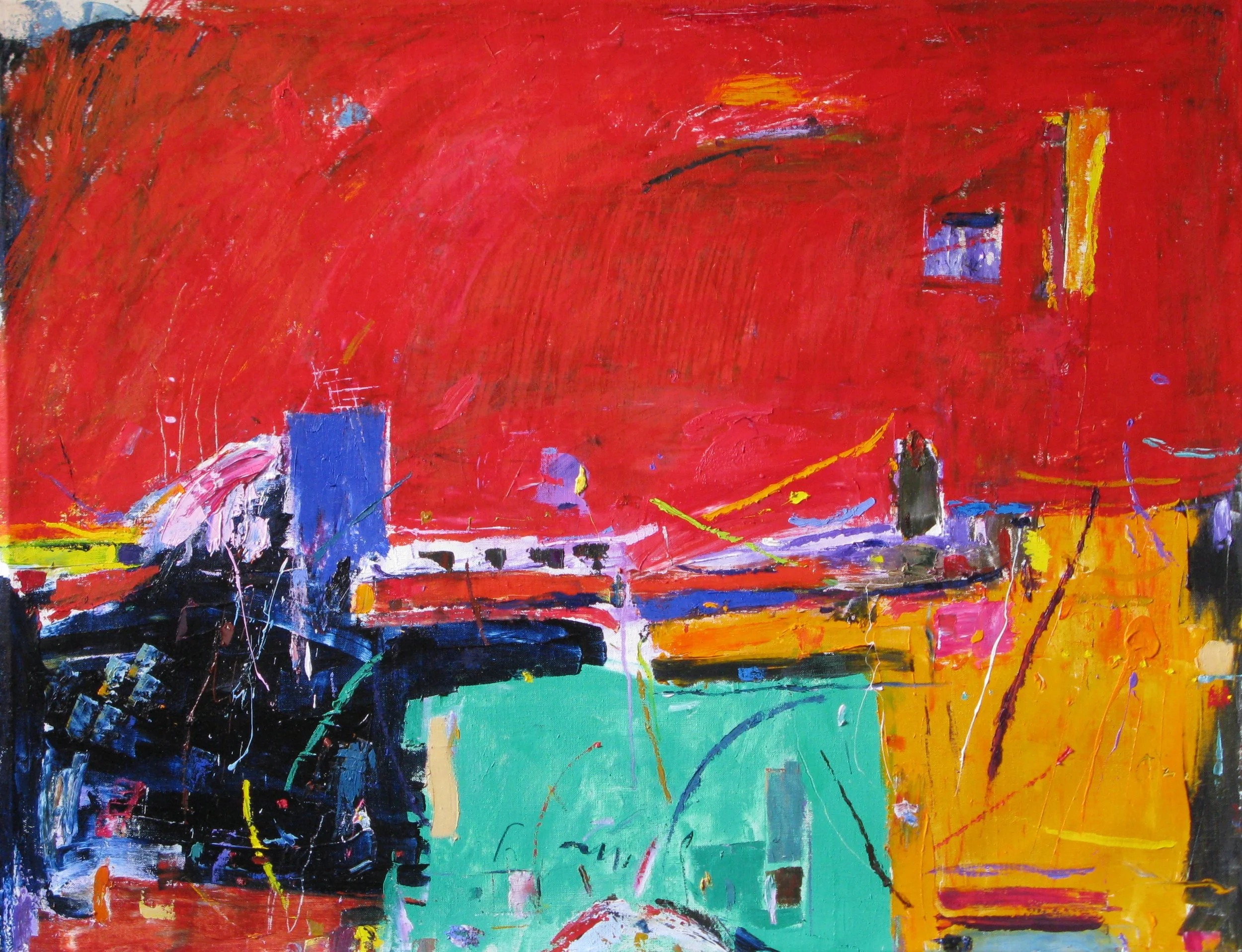 "SIN PIEDAD BAJO ROJO"
óleo/lino 89x116 cm
2015 no disponible