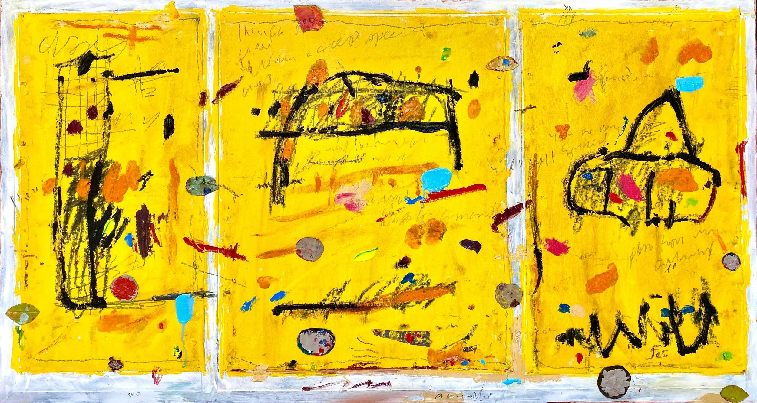 SPECIAL CREEP 
óleo/retazo 55X103 cm 
2025