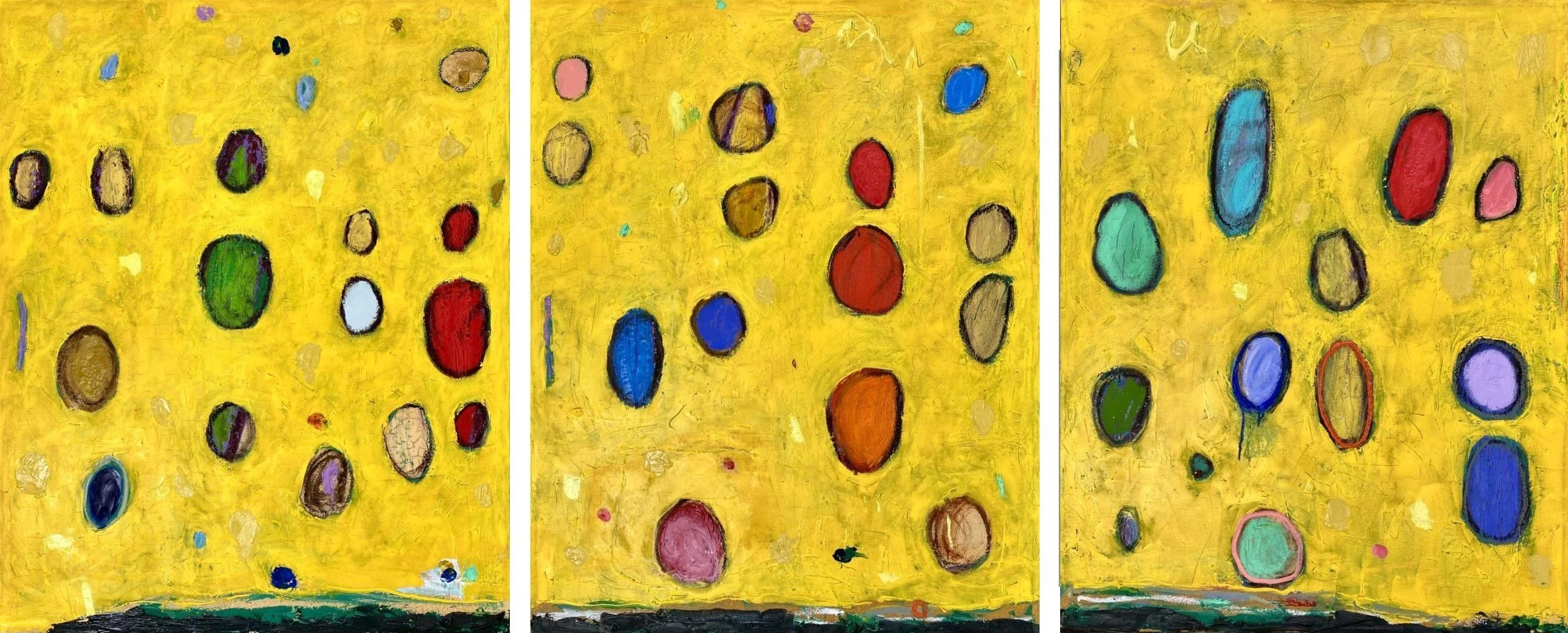 BECOME DULCES 
óleo/lino tríptico 3x81x65 cm 
2025