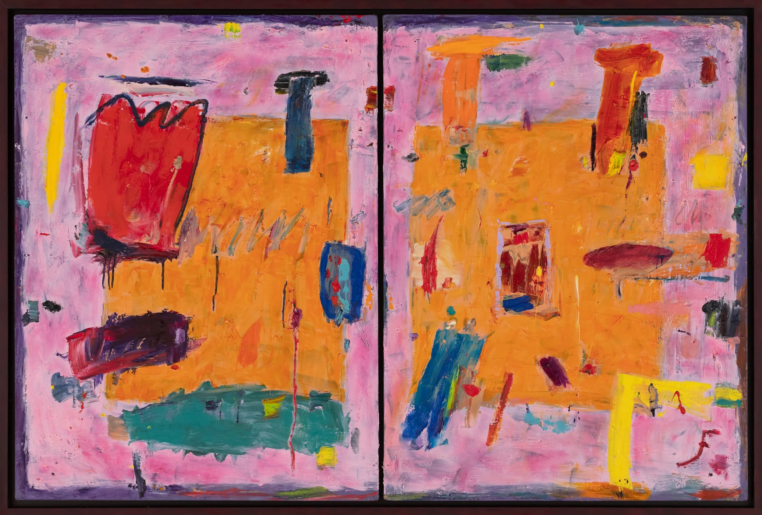 "EL MUNDO DE ARCADIO" 
óleo/tablero entelado díptico de 2x81x61 cm.    
2022
no disponible