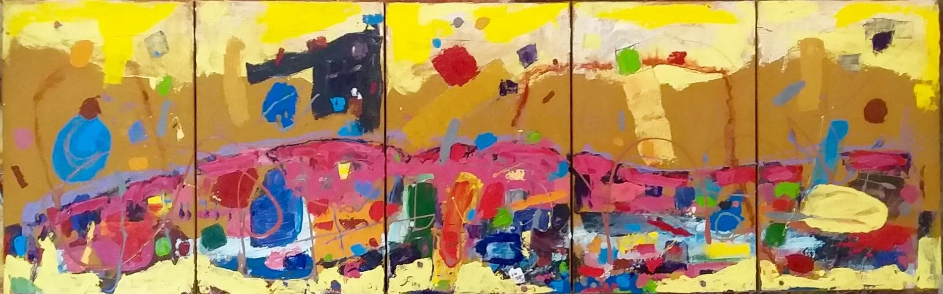 PINK-HILL 
óleo/lino políptico 5x35x22 cm
2020 
no disponible