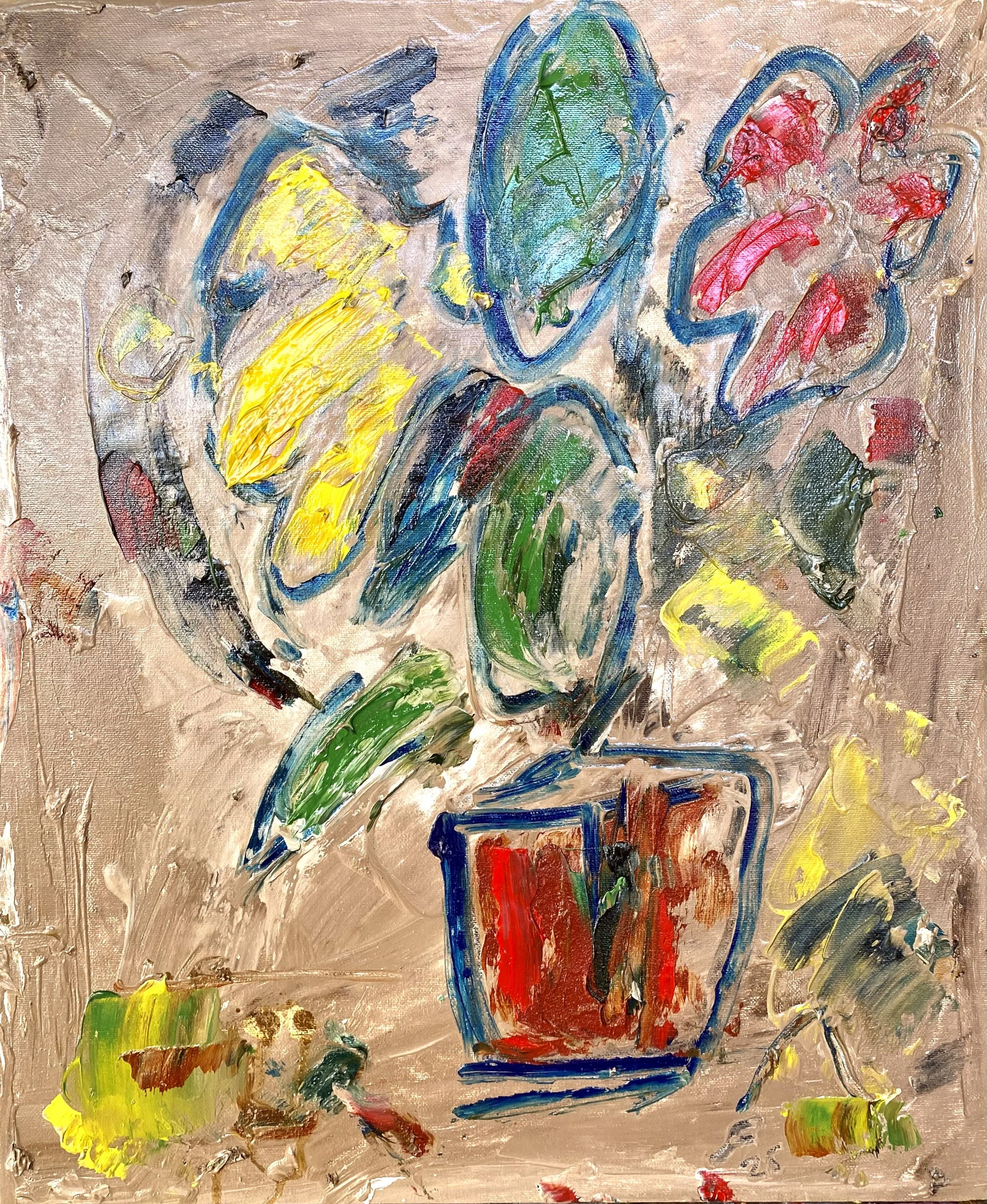 MACETA CON FLORES 3 
óleo/tela 46x38 cm 
2025
no disponible