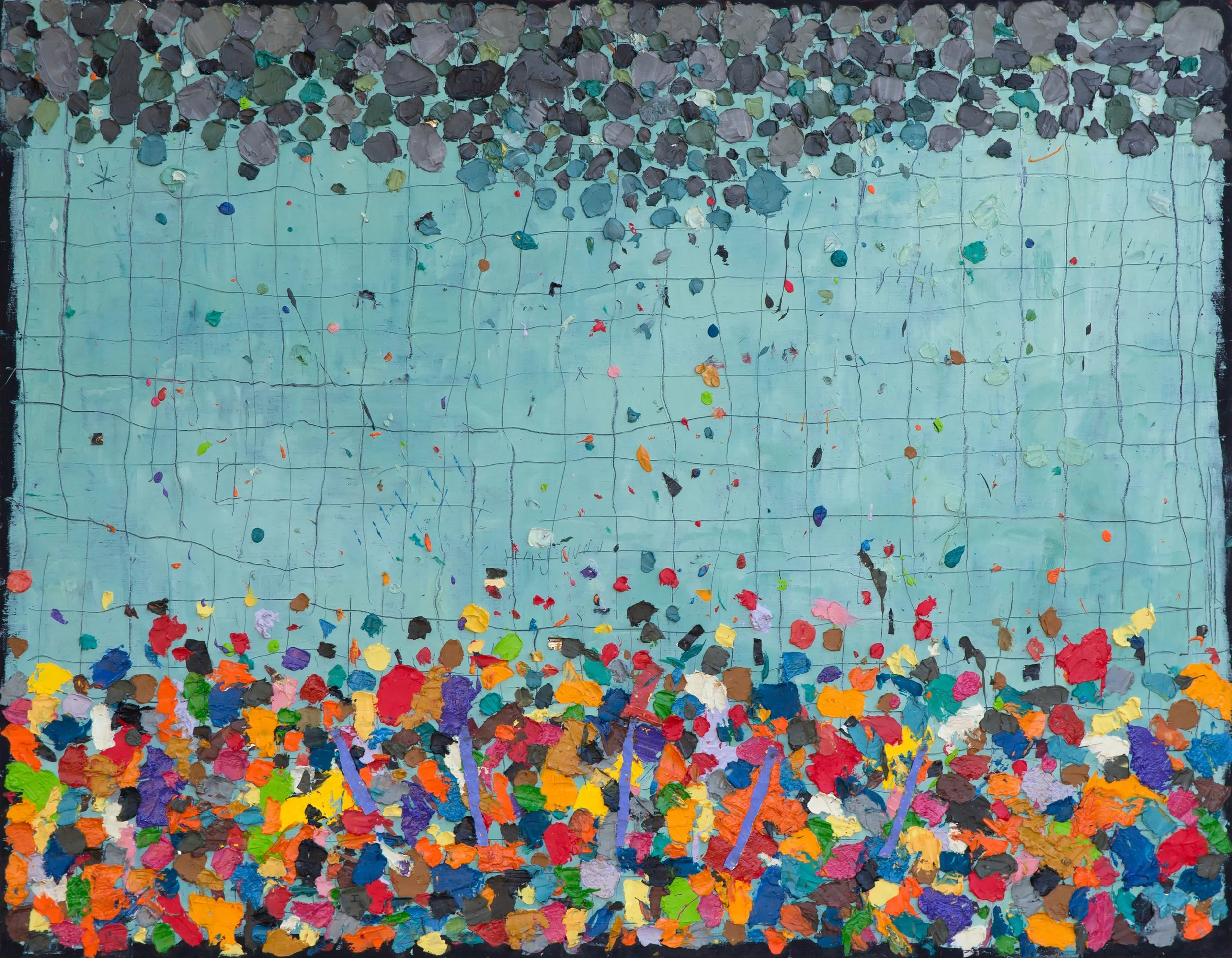 GRAVITONES Y MATERIA OSCURA  
óleo/lino 114x146 cm 
2020 
no disponible