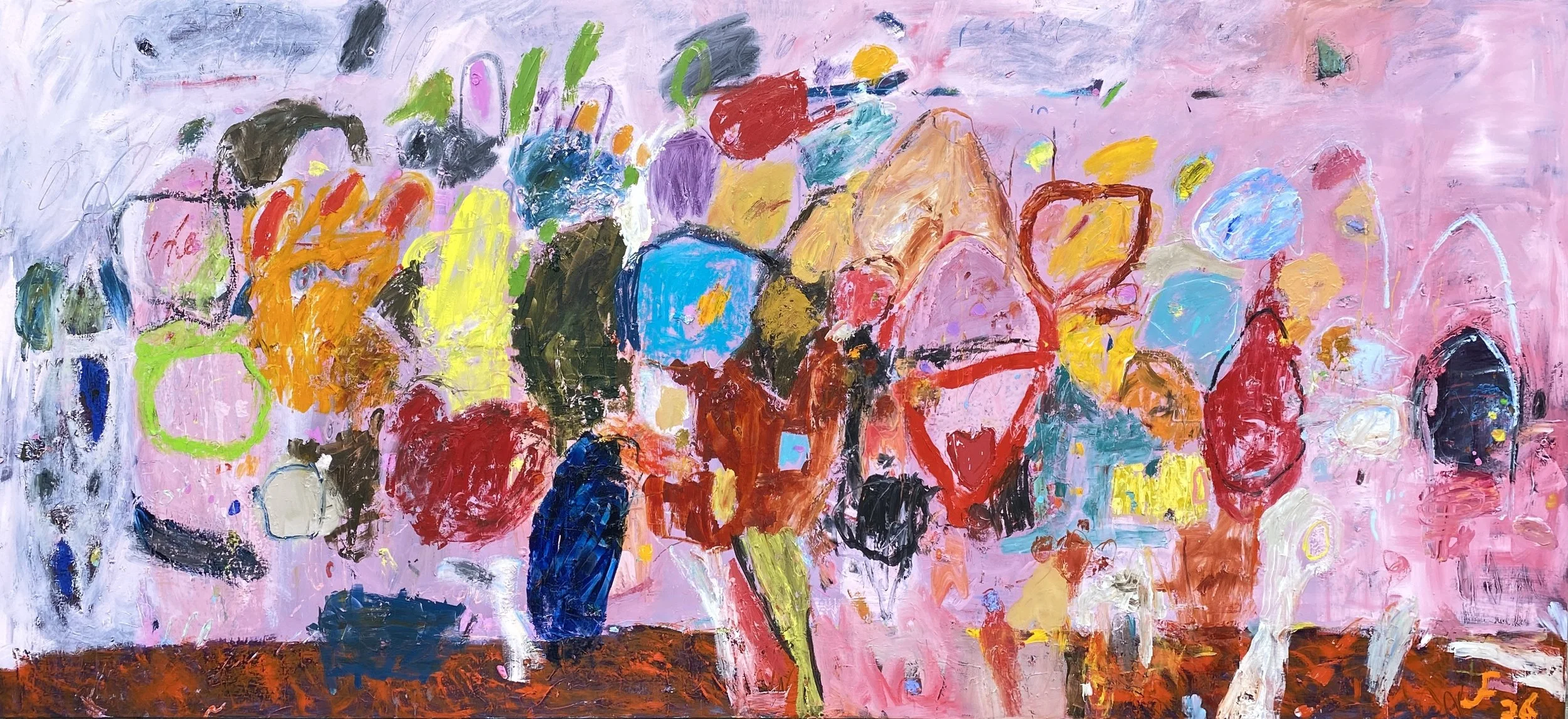 LE GRAND BOUQUET 
óleo/tela 146x315 cm 
2026
