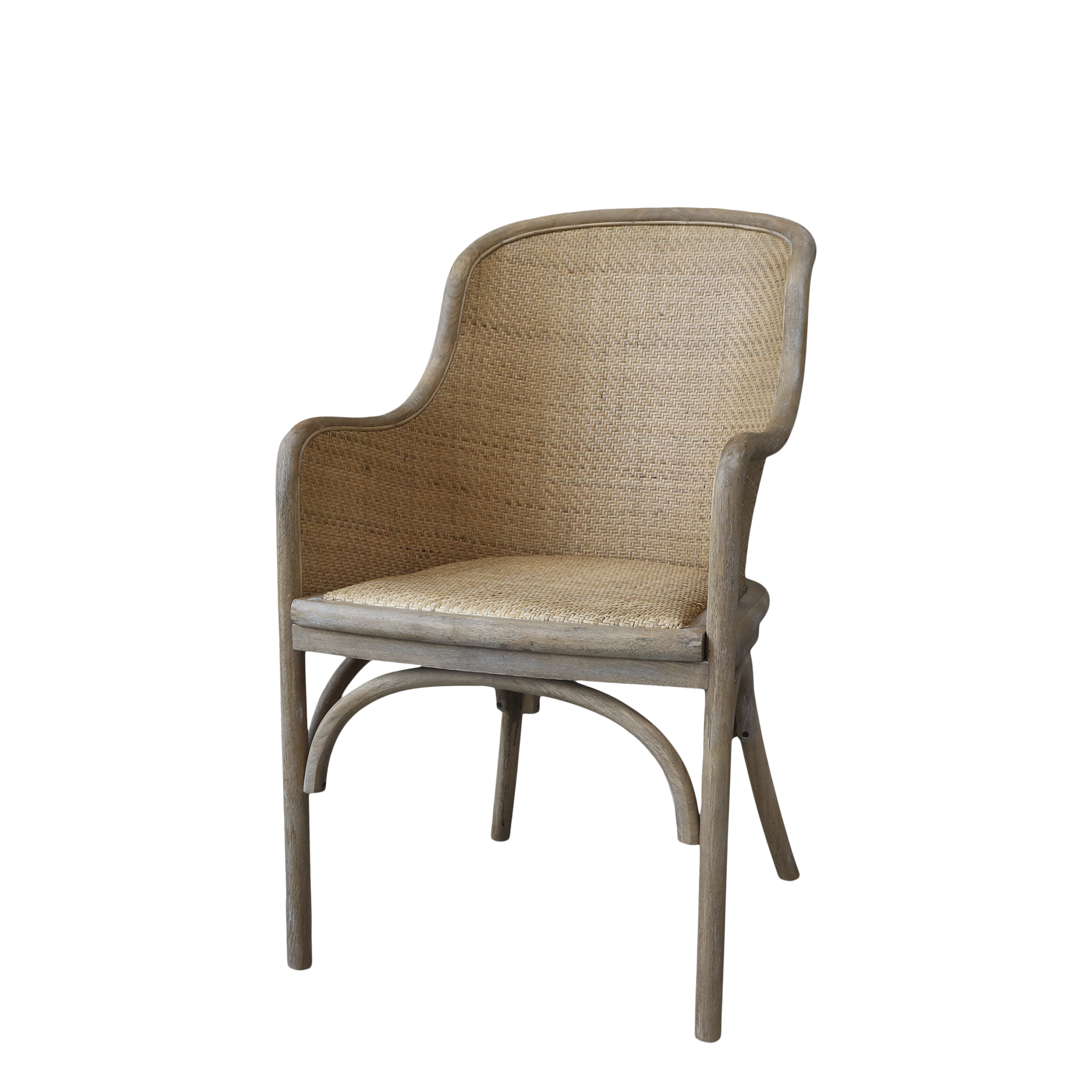 French Cane Accent Chair