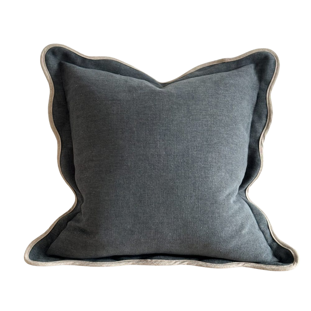 Blue Scalloped Edge Cushion £75