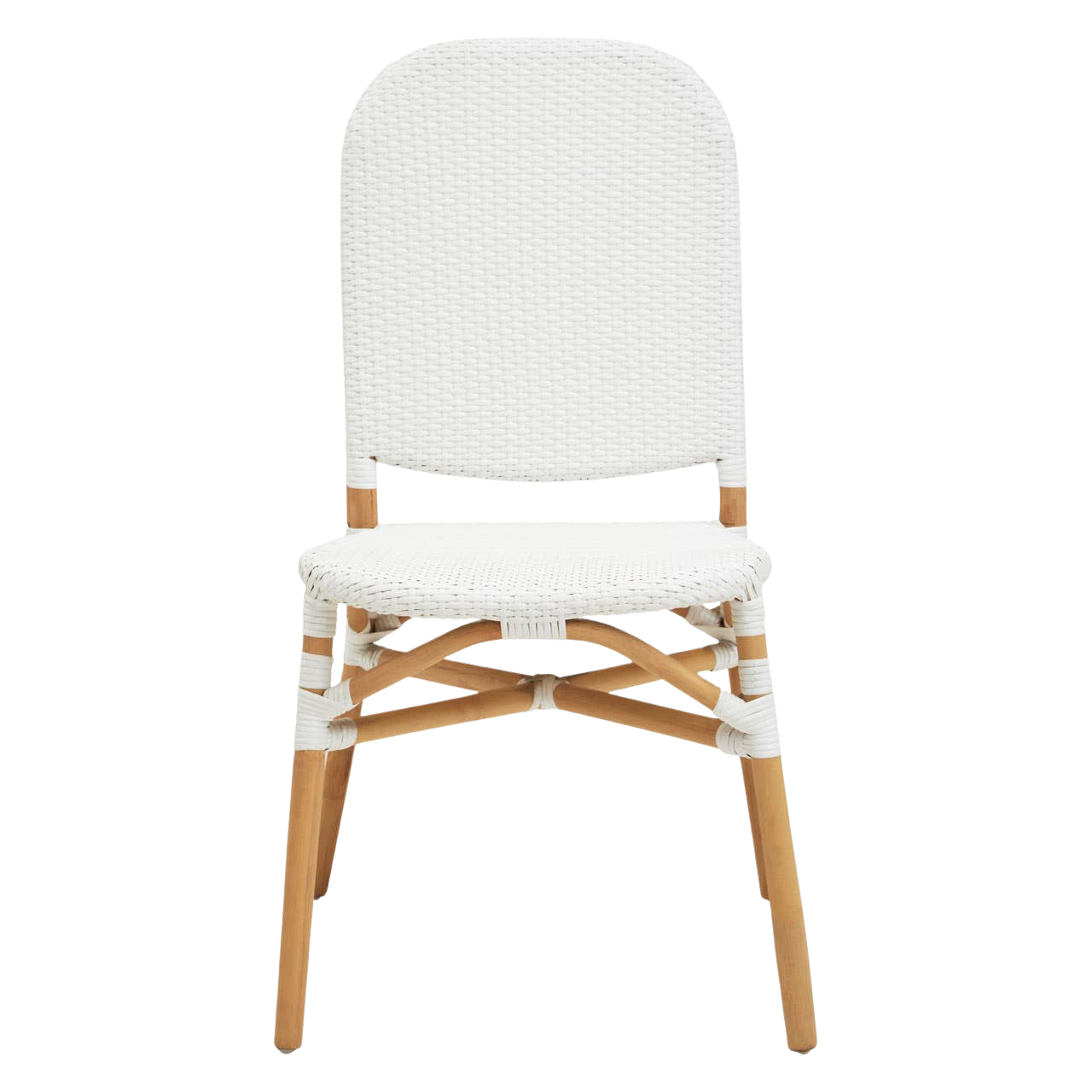 Natural and White Rattan Dining Chair £145