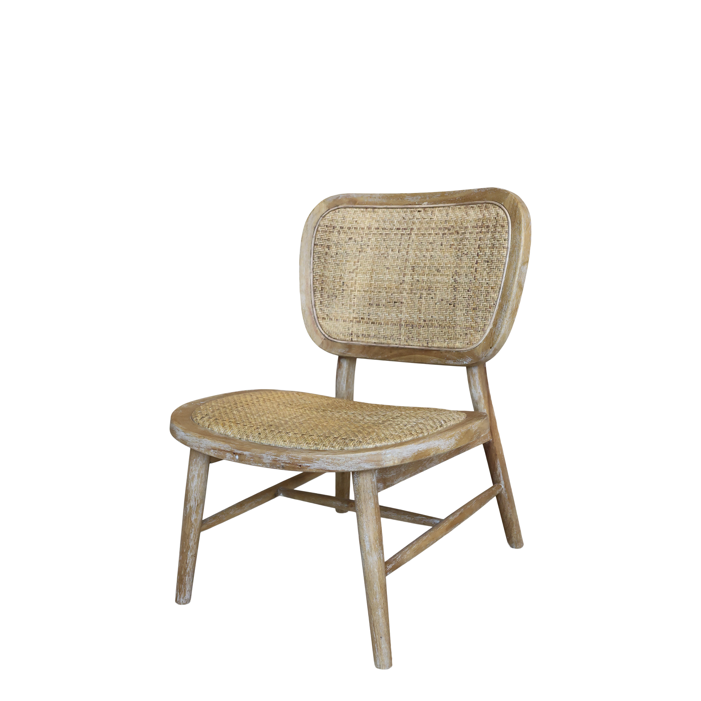 Rustic Rattan Lounge Chair