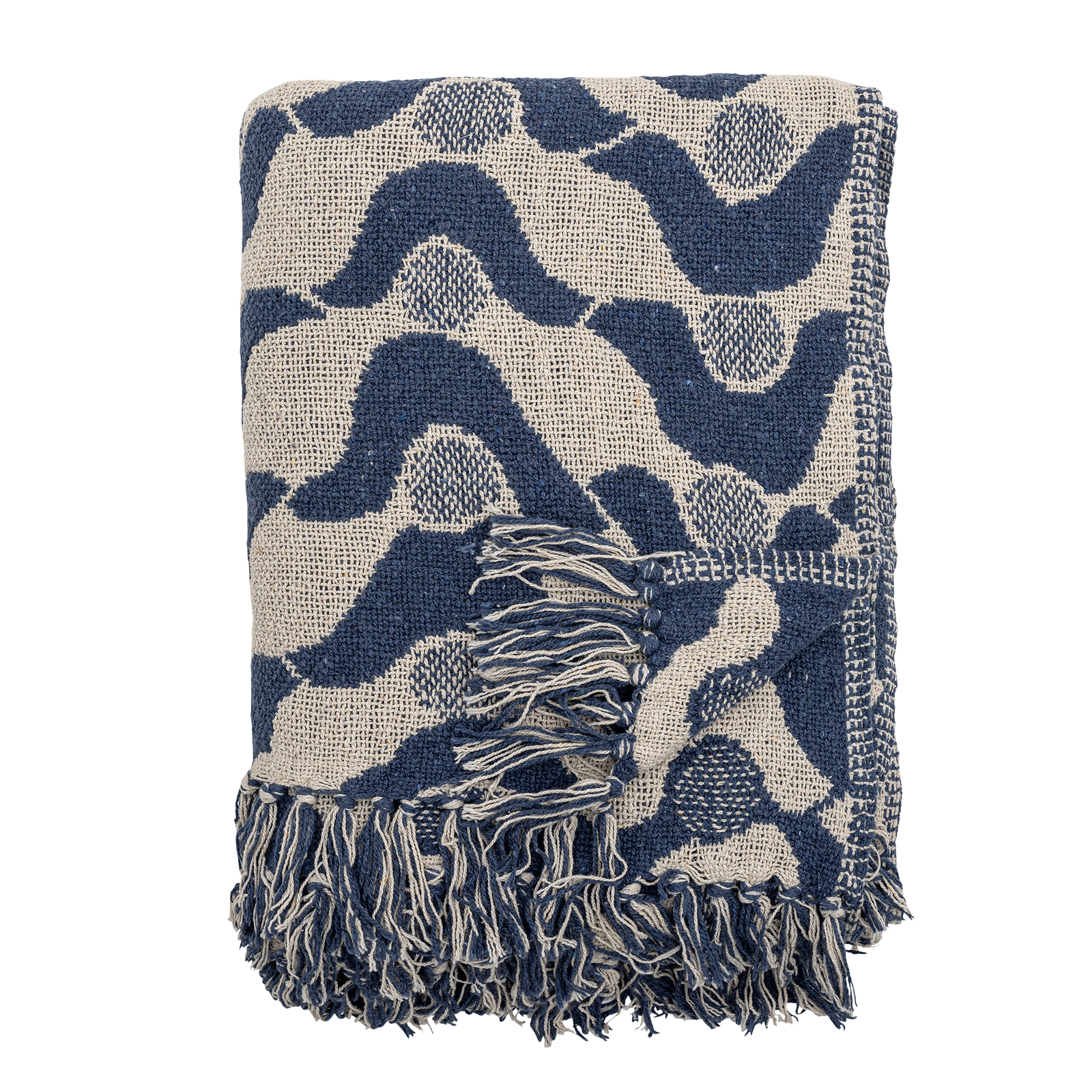 Blue and Beige Abstract Throw Blanket £30