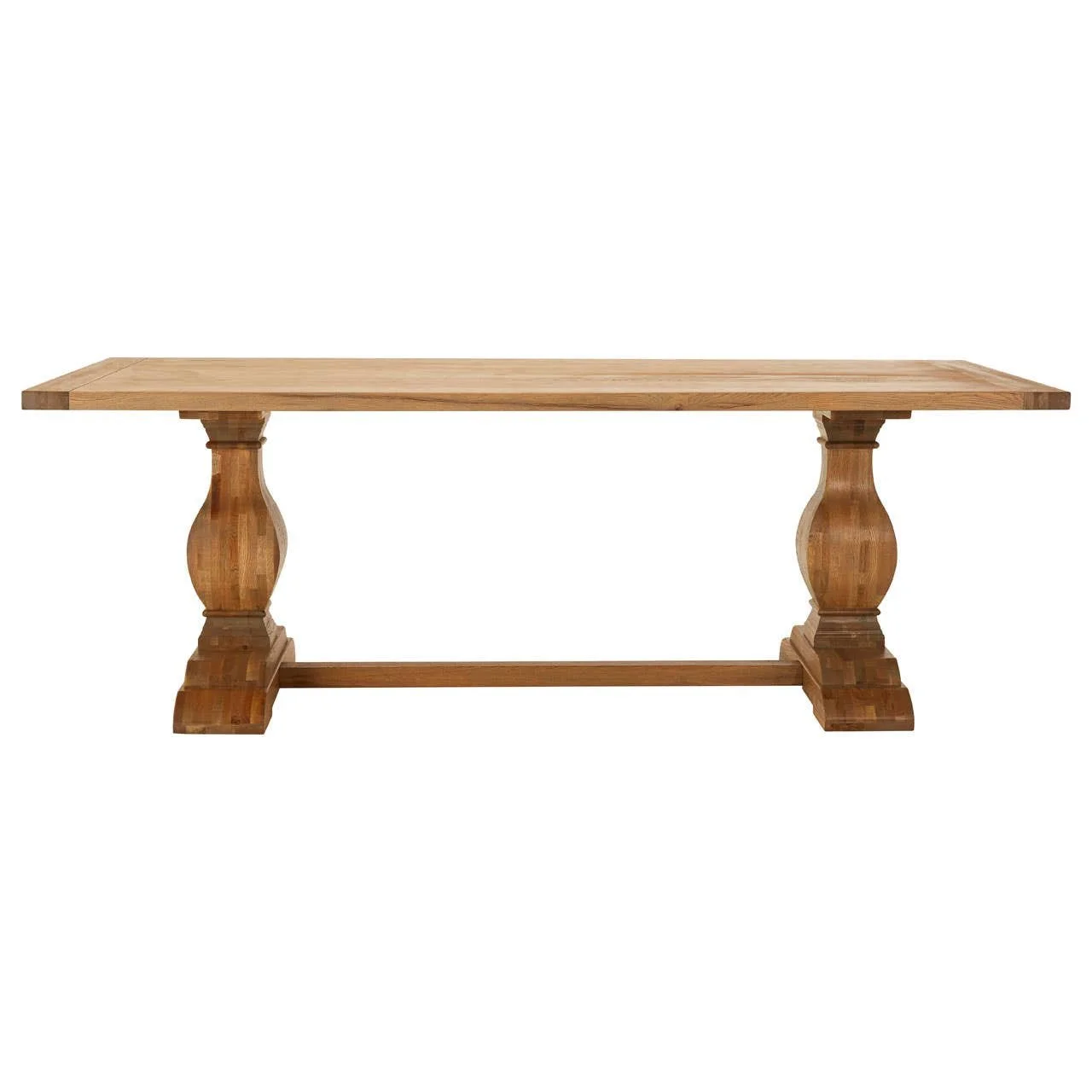 Oak Wood Pedestal Dining Table
