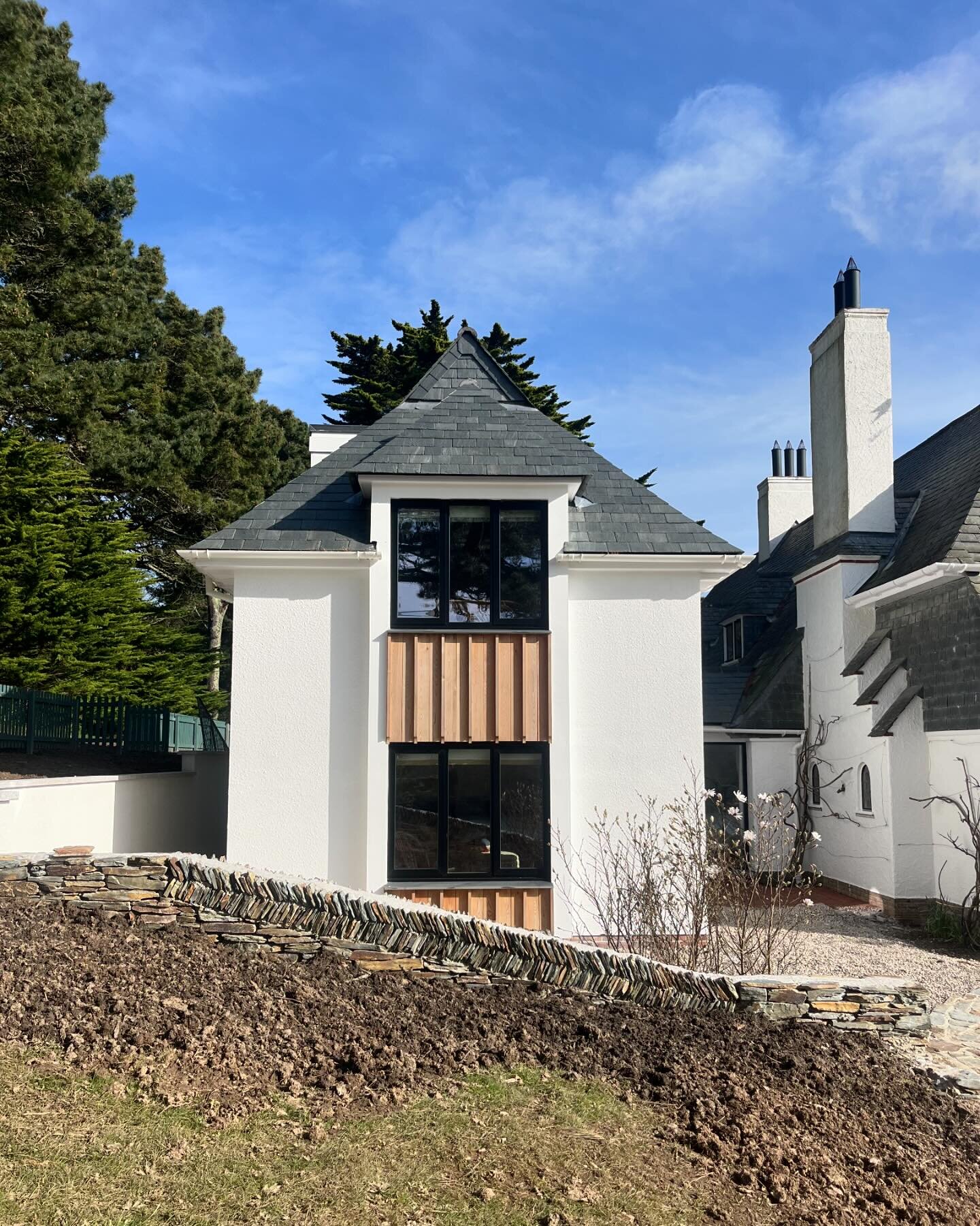 Our recently completed project, an extension to an Arts &amp; Crafts house on the banks of the Percuil river, where we were involved inside and out. Planting to follow by @jamesandcook_landscapes 
Looking forward to getting photographed towards the e