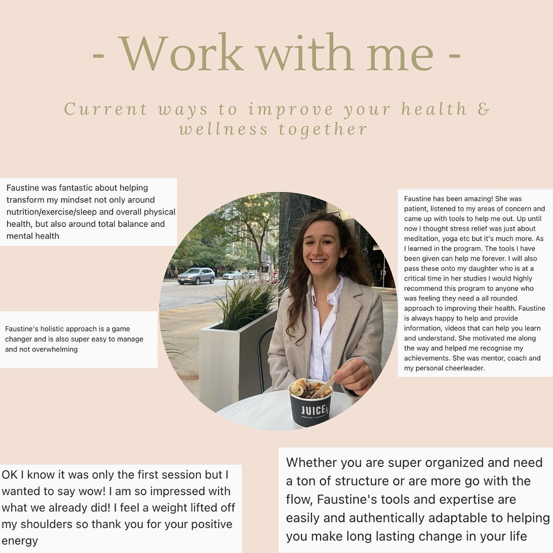 Looking to improve your wellness, get on track with healthy eating &amp; lifestyle habits, and feel amazing in your mind + body so you can thrive in life? 

I&rsquo;m here to help you do exactly that!

As an Integrative Nutrition Health Coach, I work