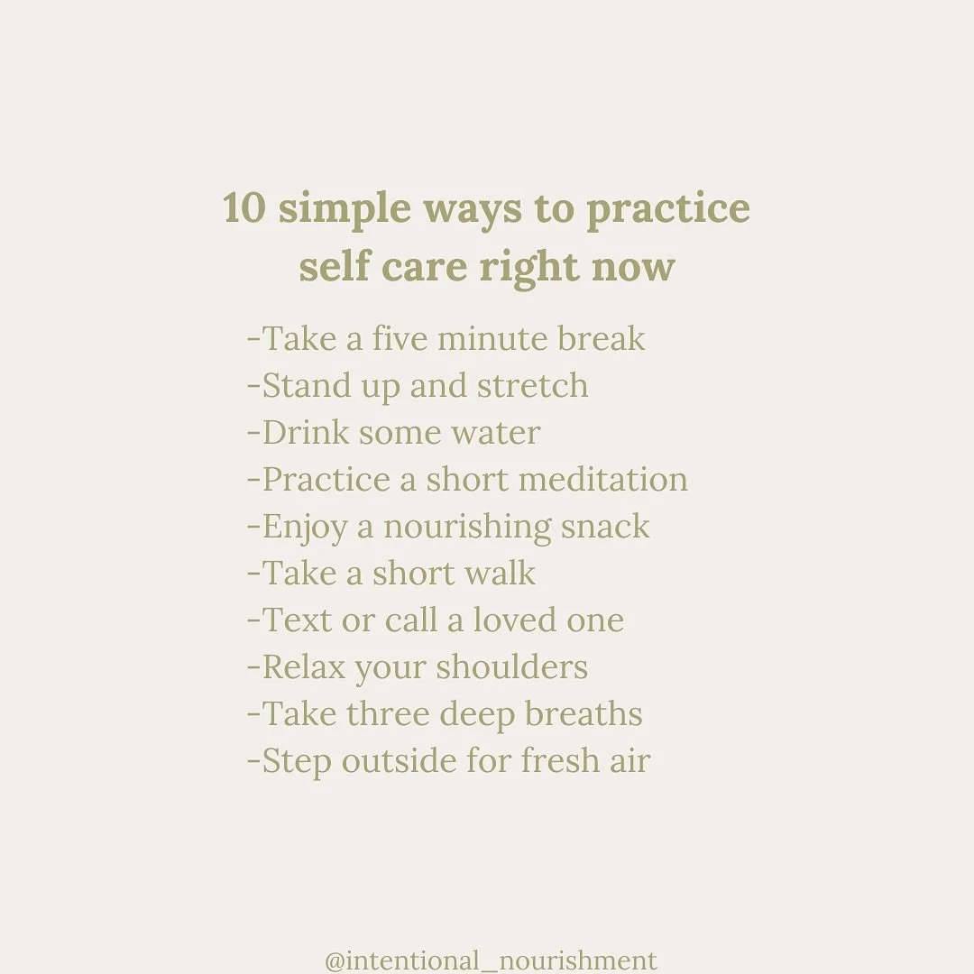 Sometimes the simplest things can bring us back to balance ✨ 

Self-care doesn&rsquo;t have to be complicated- it can be as easy as pausing for a deep breath, stepping outside for a moment of fresh air, or sipping water with intention.

If your day f