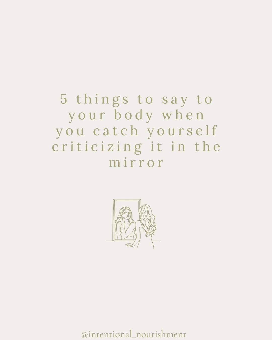 Have you ever noticed the first thought that comes up when you look in the mirror?

For so many women, that first thought is normally a criticism - a blemish, the circles under our eyes, how our weight has fluctuated, if we&rsquo;re having a &ldquo;g
