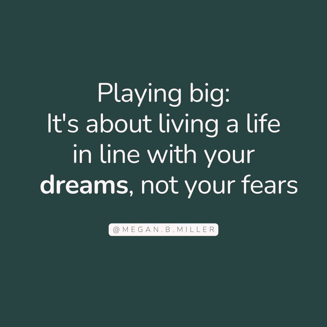Dreams and fears are two things that can rule our lives and how we live them.

When you make choices based on your dreams, you are playing big, living in your light &amp; a beautiful new world begins to unfold. 

When you choose based on fears you fe