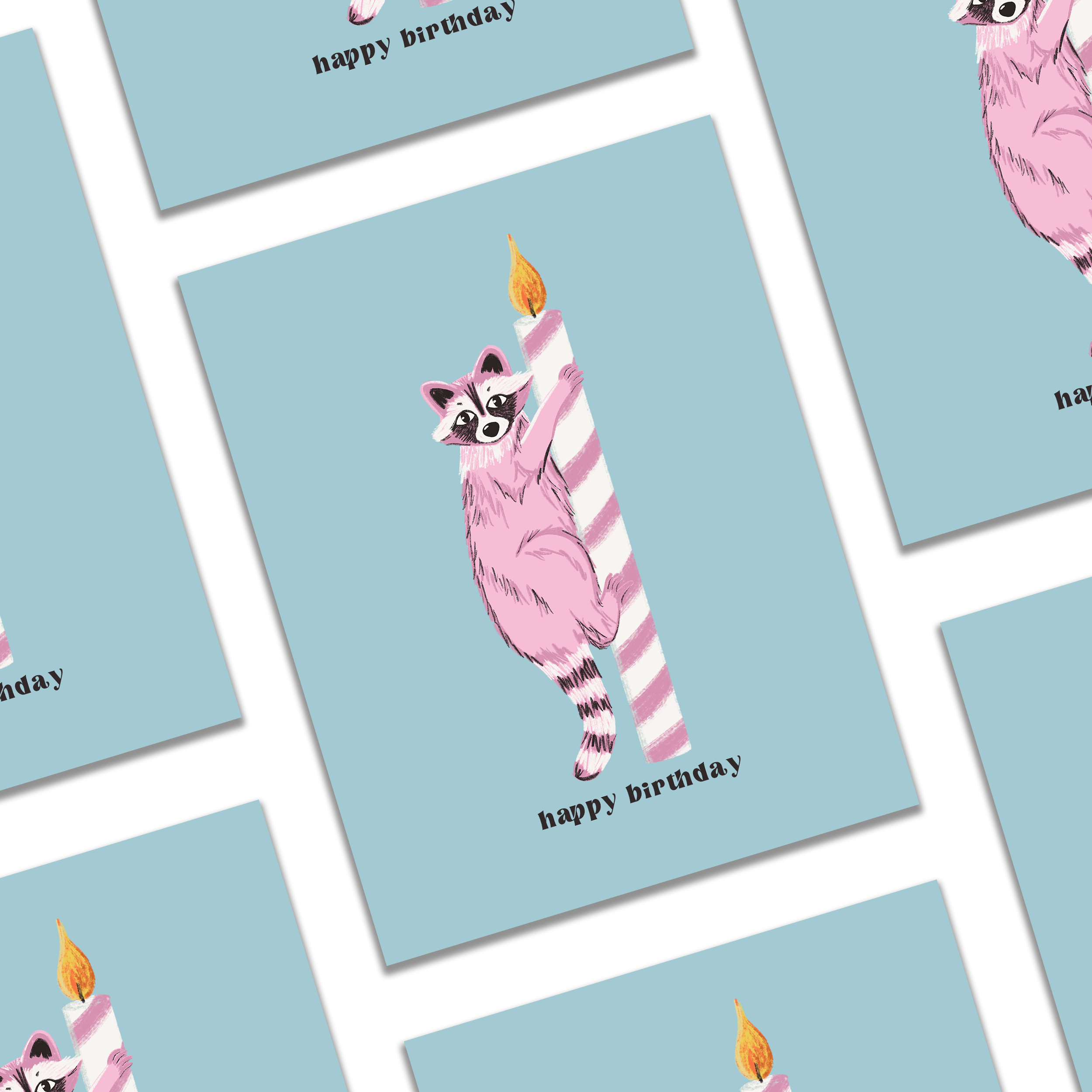 raccoon birthday card mockup multiple.png