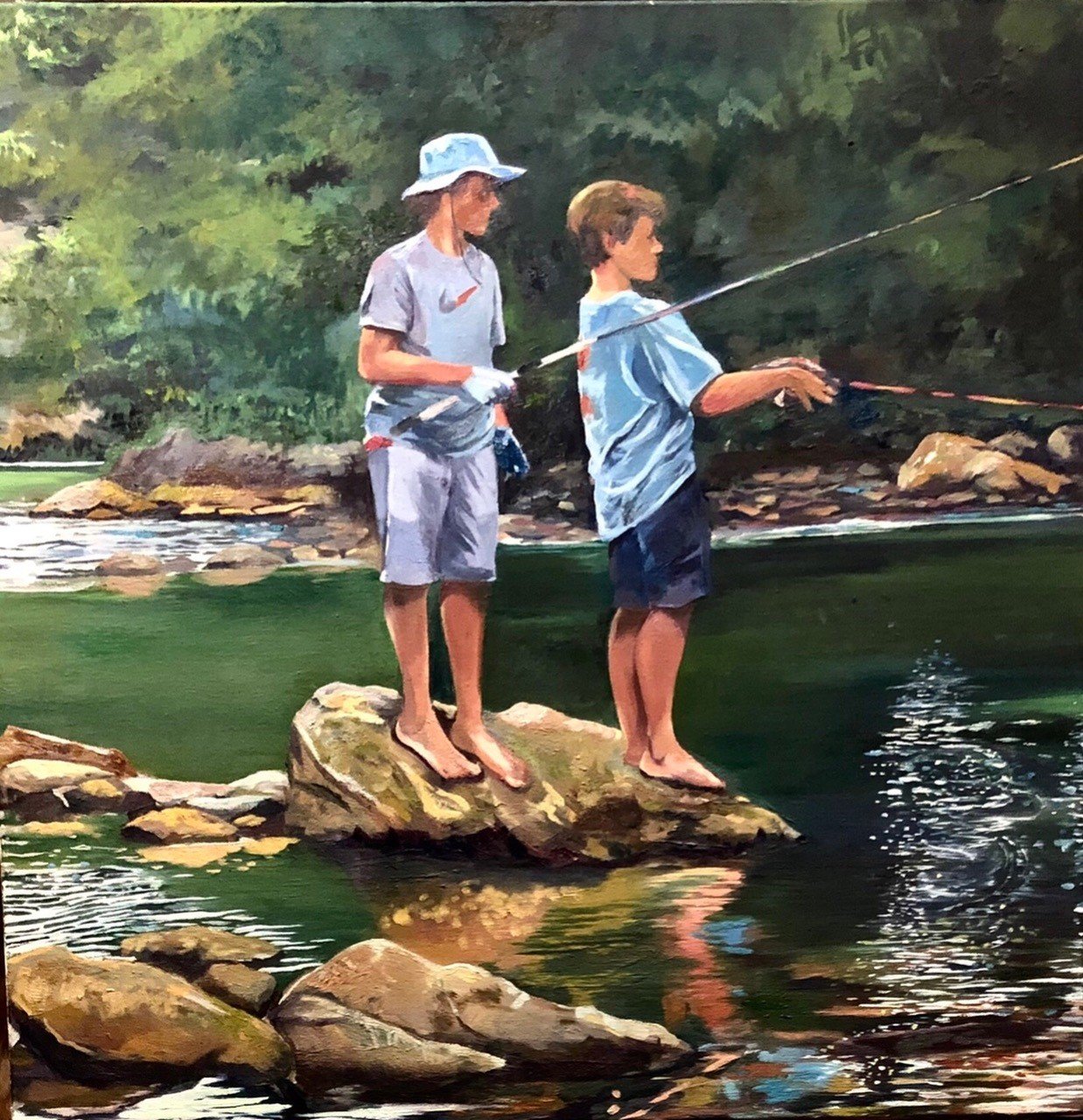 Boys and Water
oil on canvas
24x24