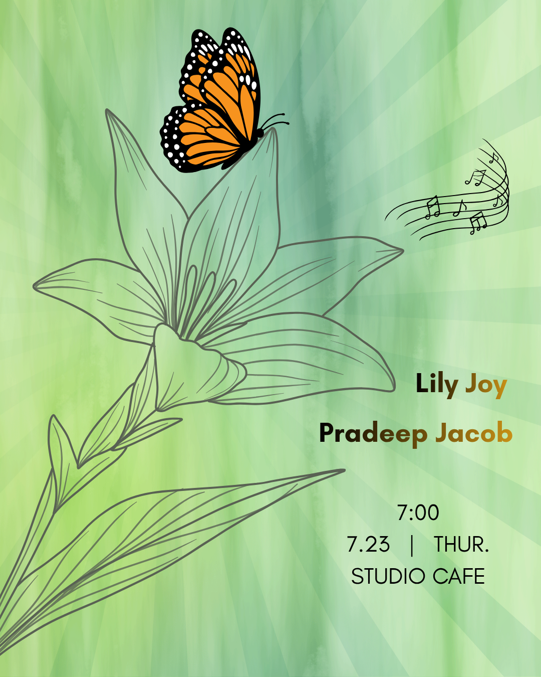 Lily Joy with Pradeep Jacob