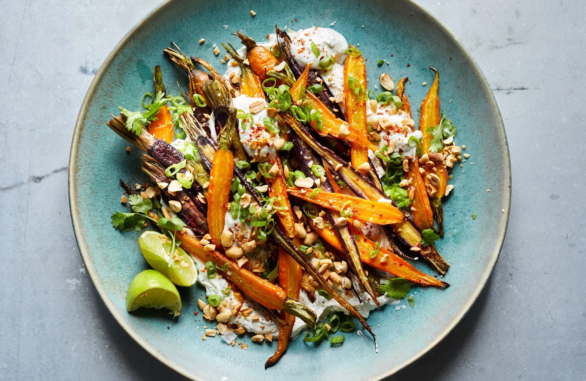 Herb Roasted Carrots, Avocado, Smoked Yogurt + Sprouts