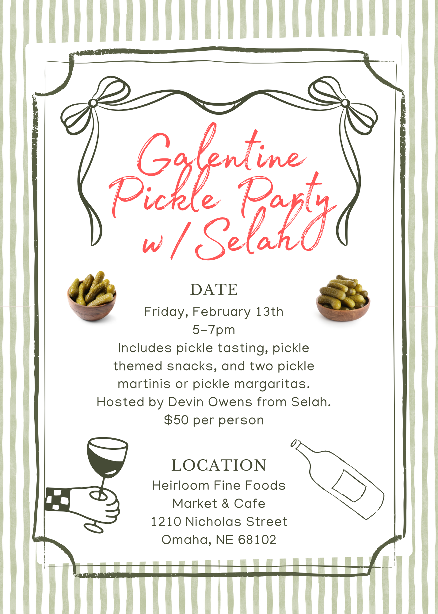Galentine's Pickle Party with Selah Fragrance *at Millwork Commons* - Friday, February 13th