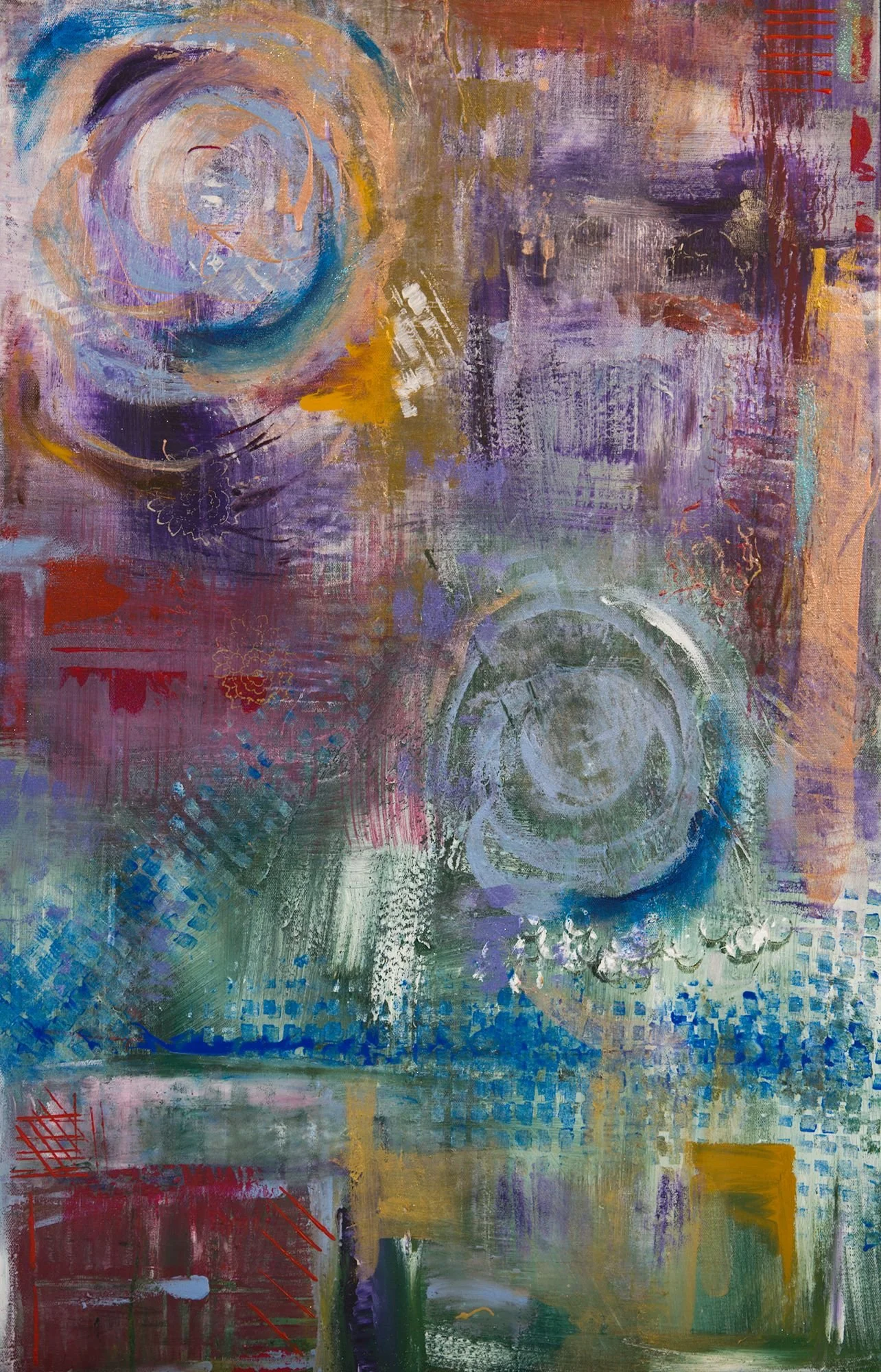 Rubies, acrylic on canvas 24" x 36", $ 525