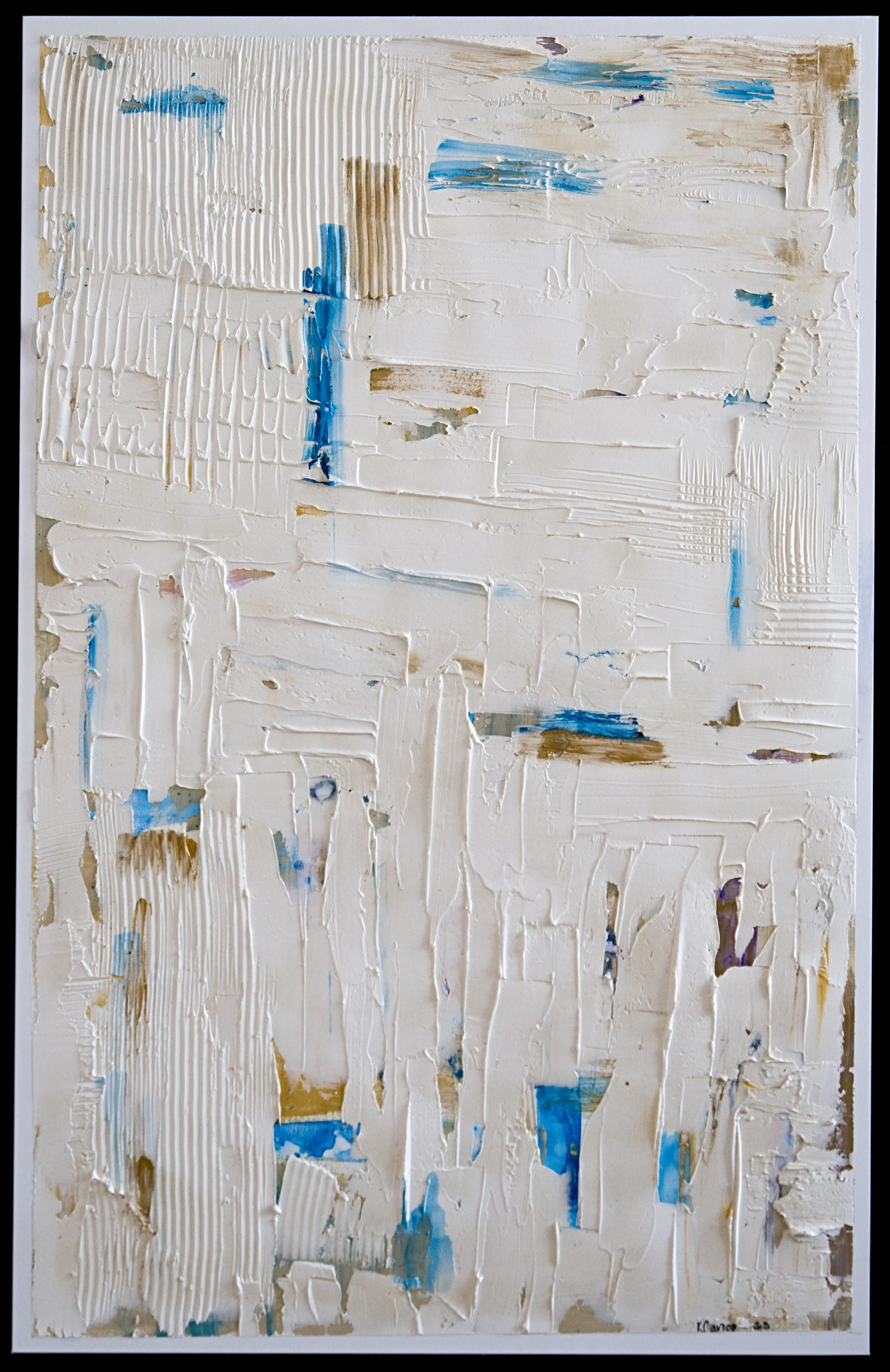 Restraint #1, mixed media in frame, 24"x36", $625