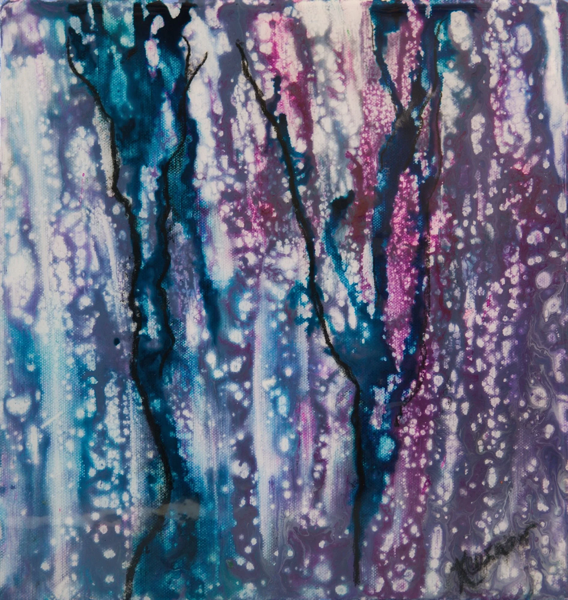 First Snow, painted resin, 12" x 12", $75