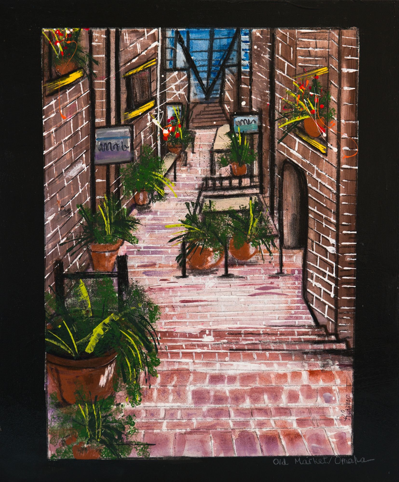 Old Market, acrylic on canvas, 20" x 24", $375