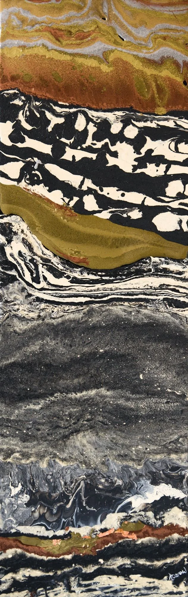 Positive Energy, mixed media, 12" x 34" $375