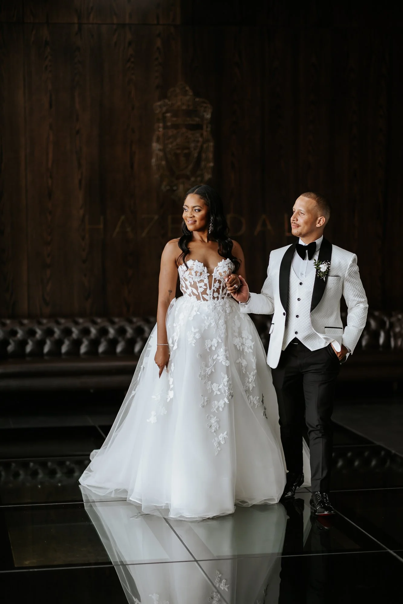 Elegant bride and groom portrait at Hazendal wedding venue