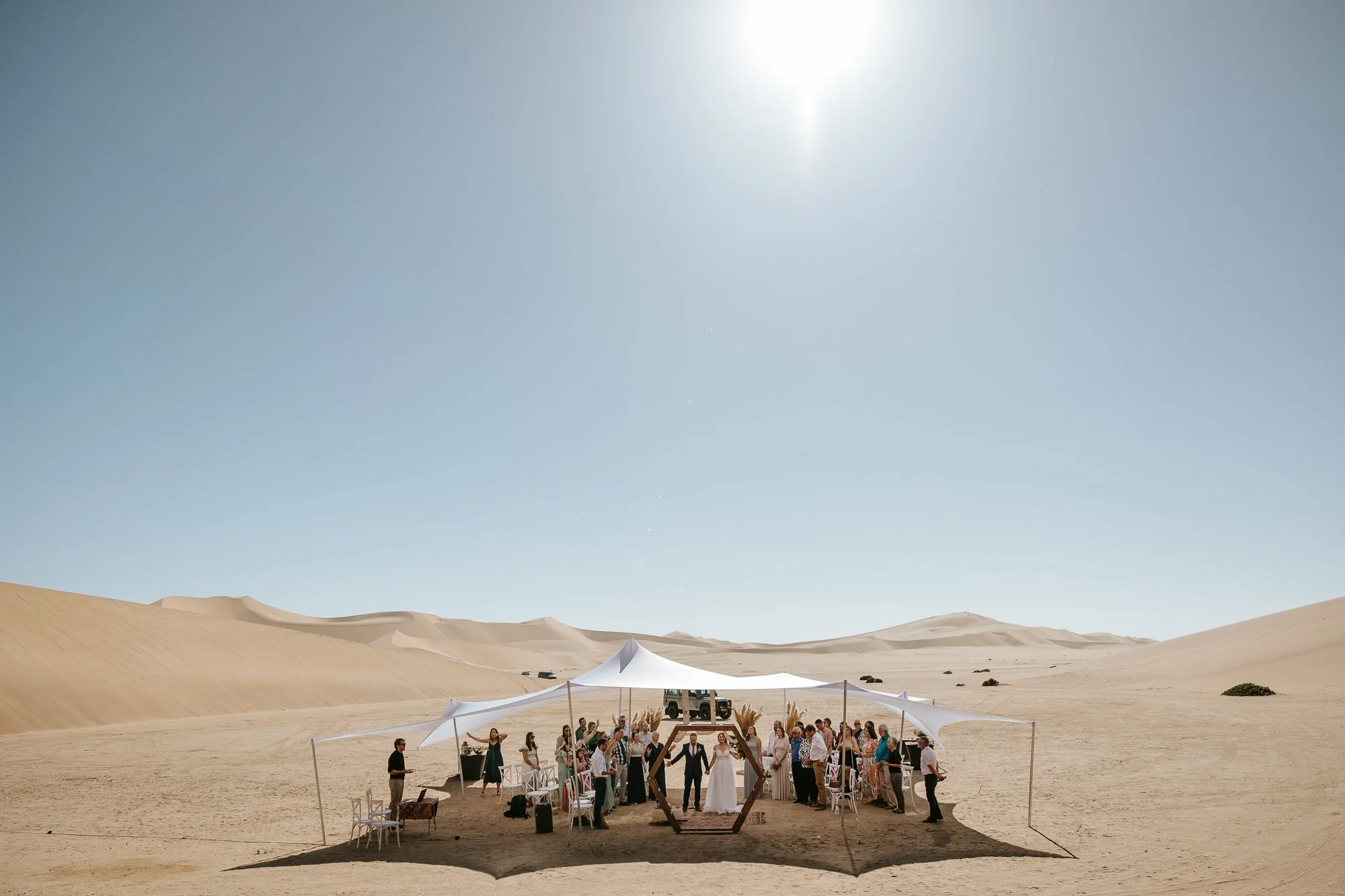Wedding in the Namib desert photographed by Kobus Tollig